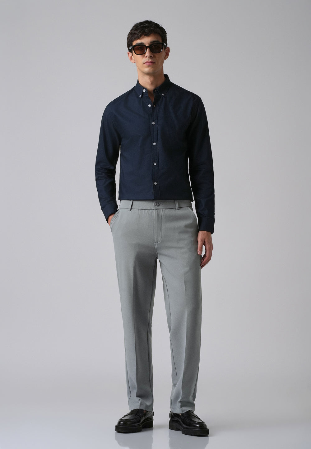 Grey Relaxed Fit Trousers
