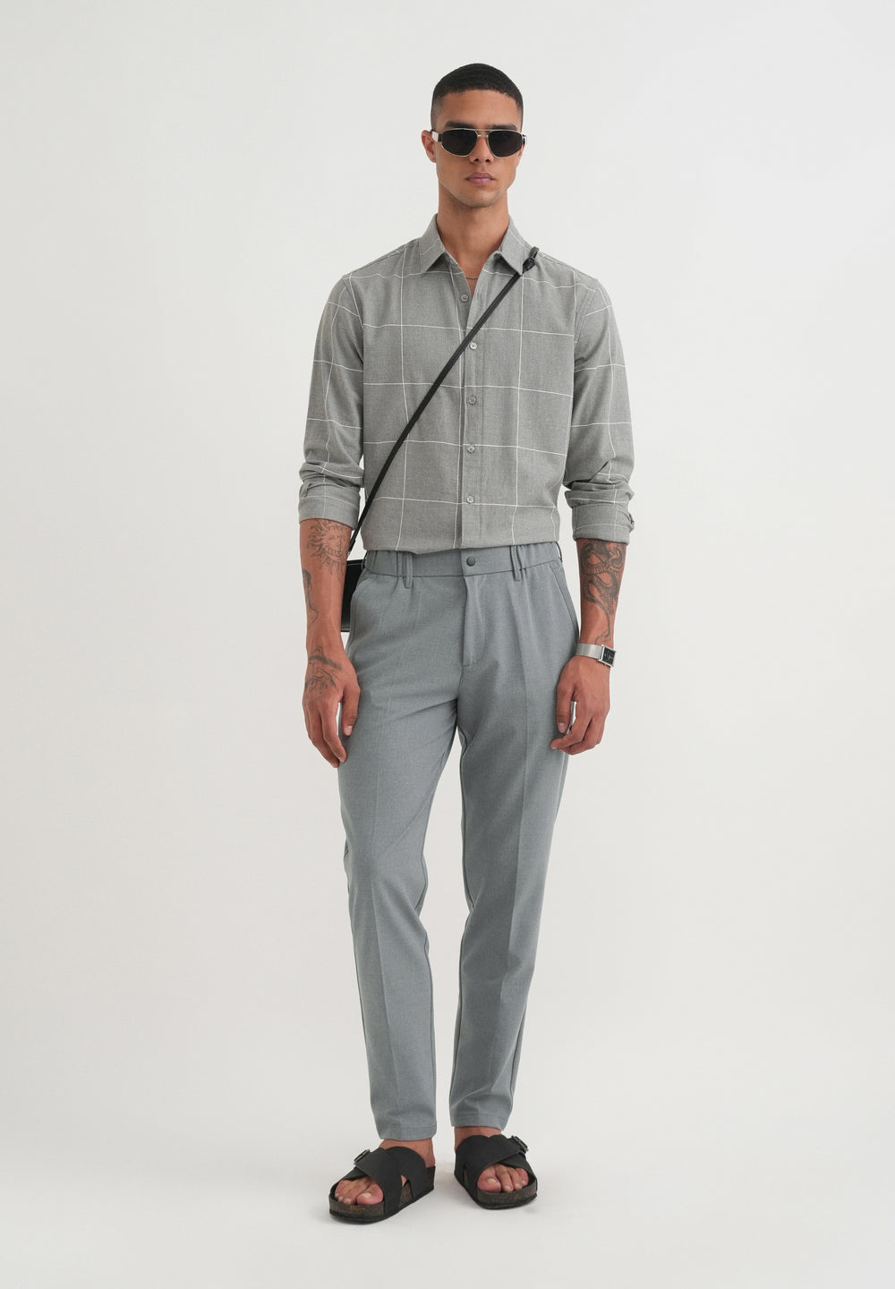 Grey Semi-Elasticated Trouser