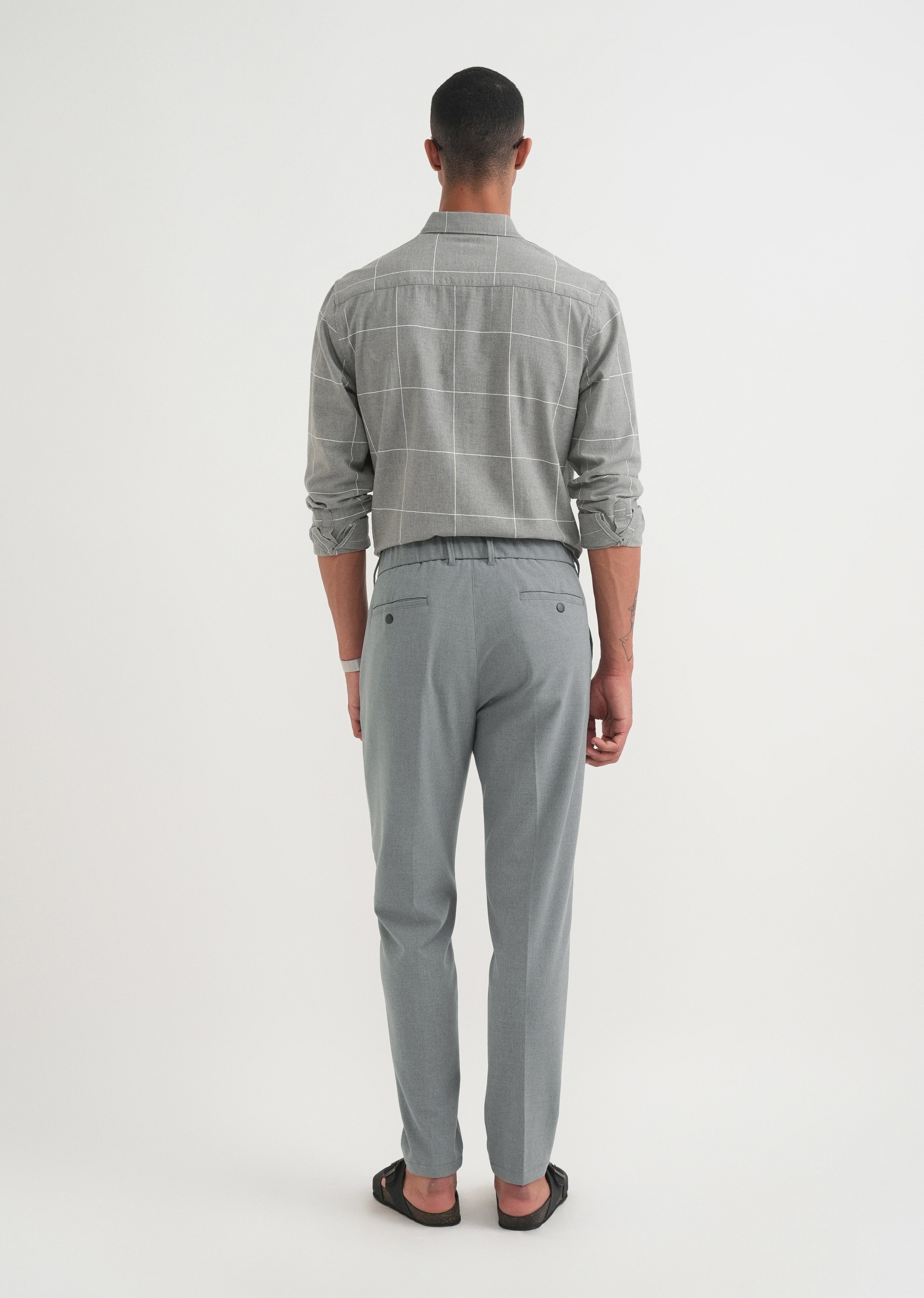 Grey Semi-Elasticated Trouser