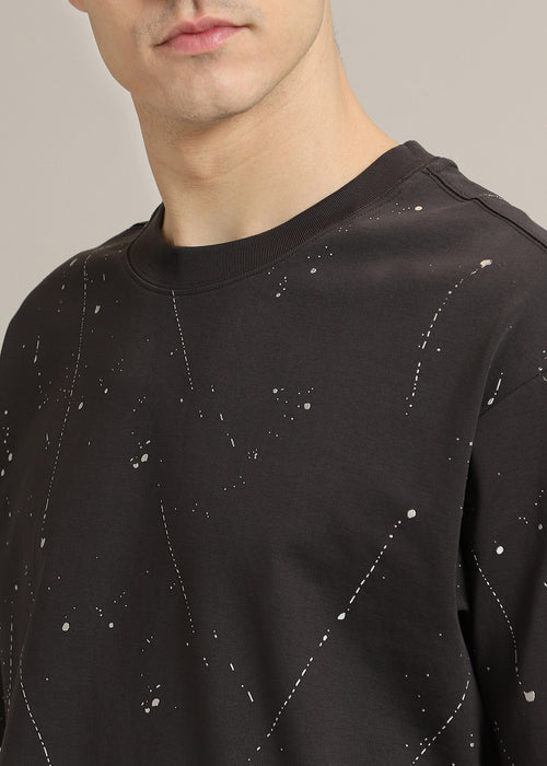 Grey Splatter Oversized T-shirt