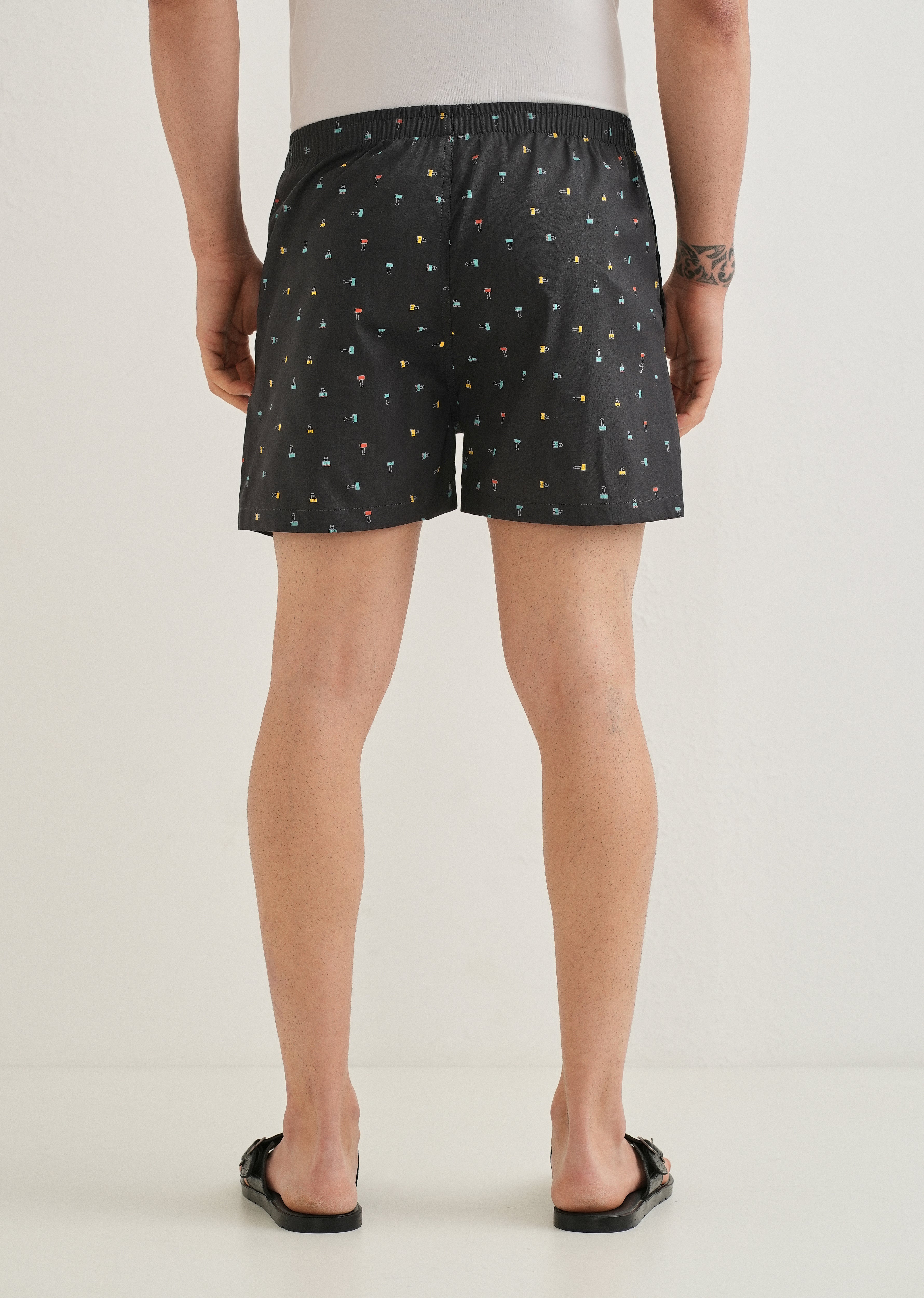 Grey Stamp Printed Boxer