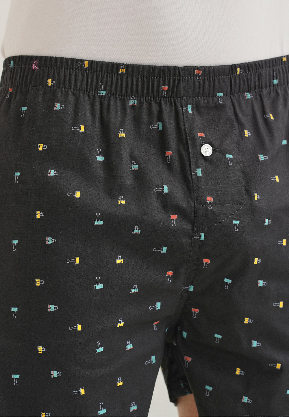 Grey Stamp Printed Boxer