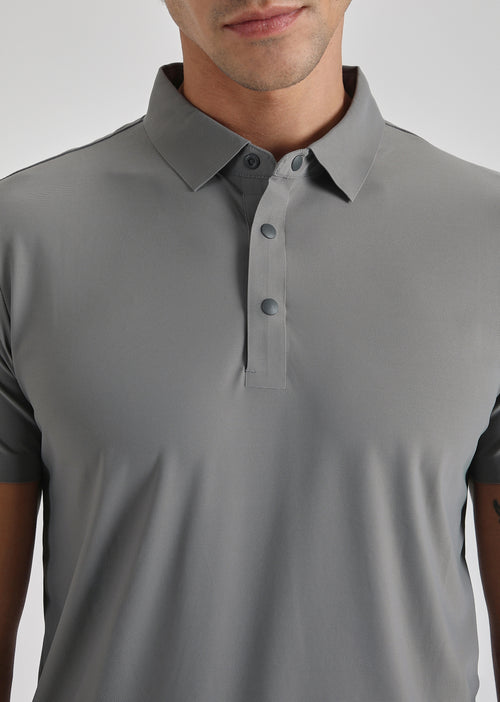 Grey Stitchless Polo T-shirt