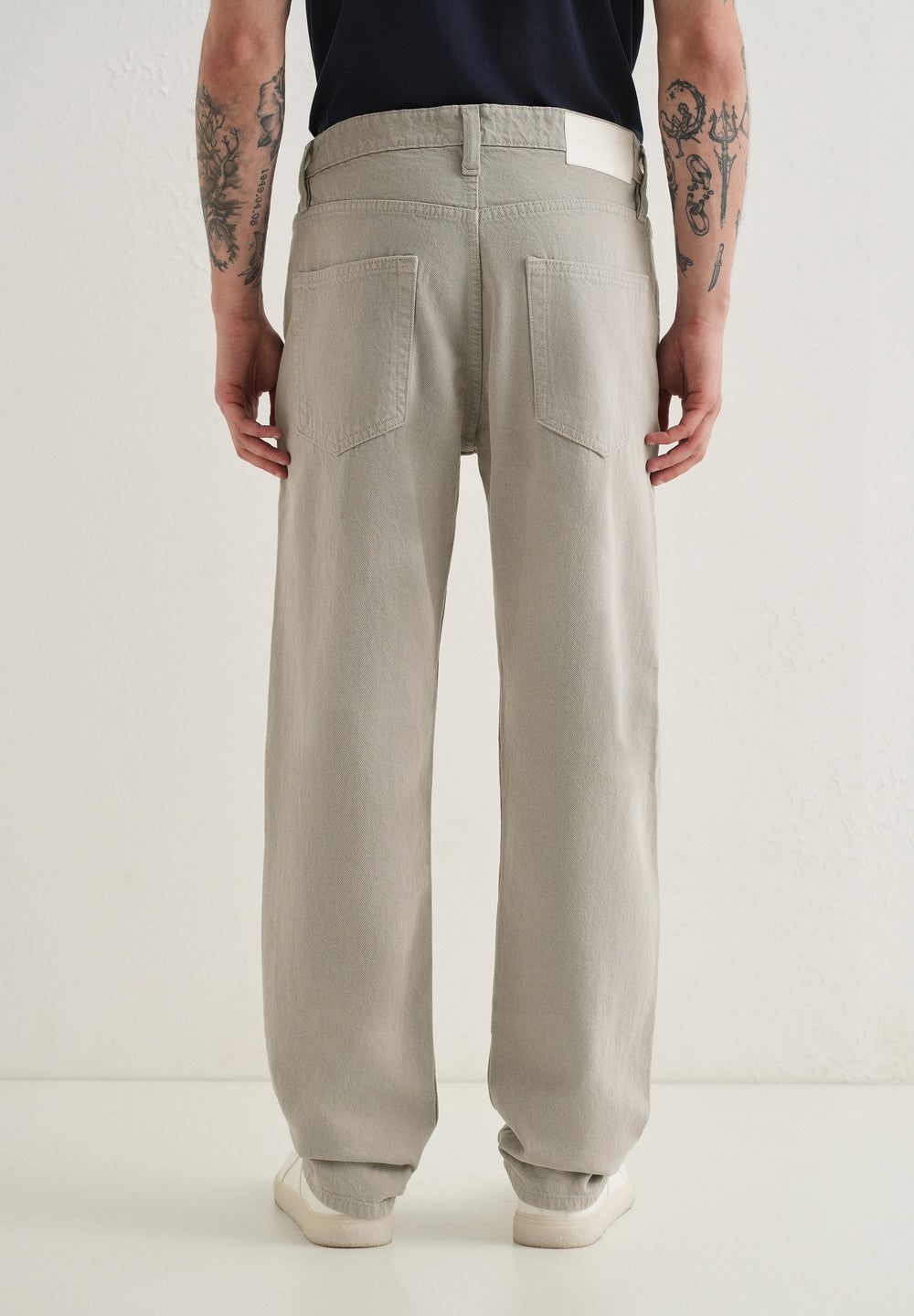 Grey Straight Fit Denim