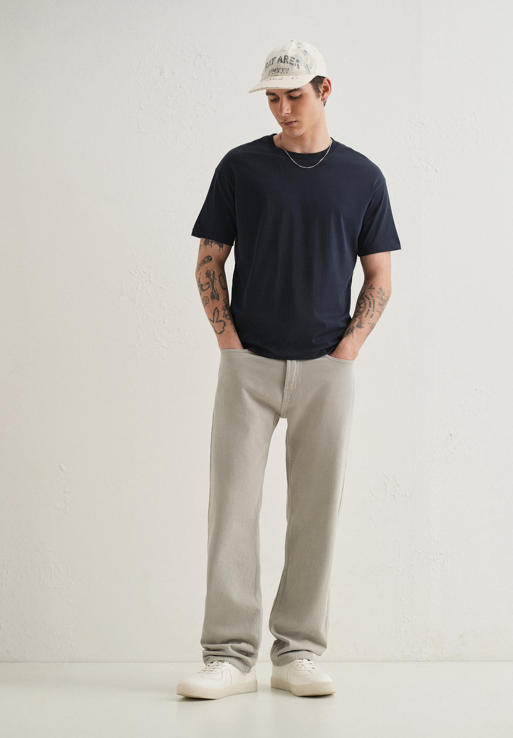 Grey Straight Fit Denim