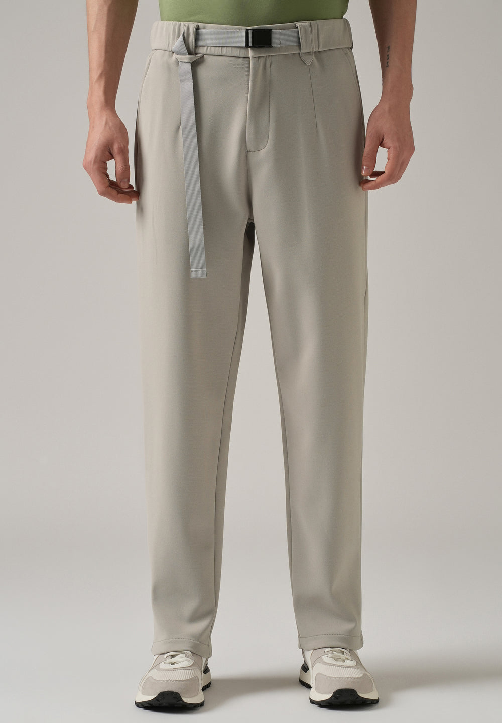 Grey Stretch Elasticated Pant