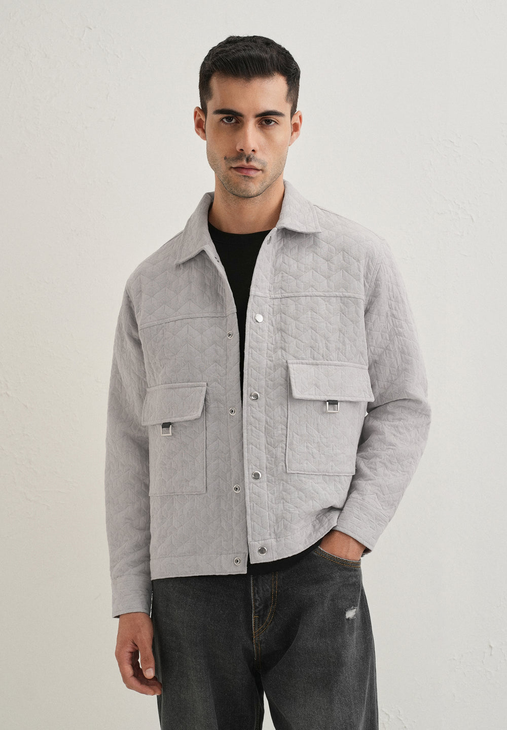 Grey Utility Shacket