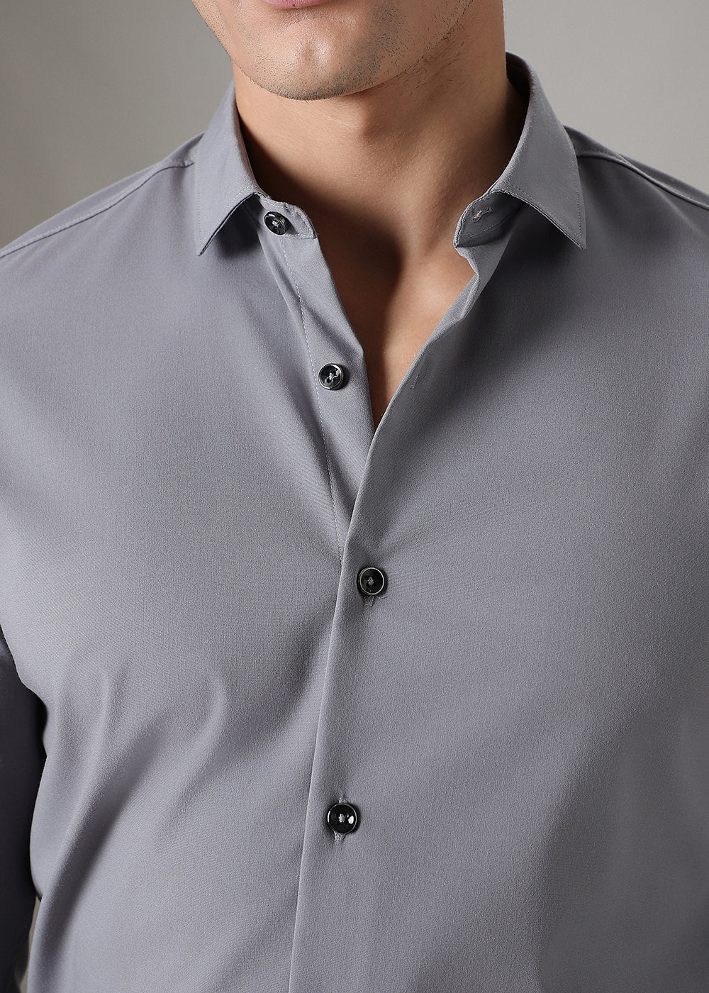 Grey Wrinkle Free Shirt