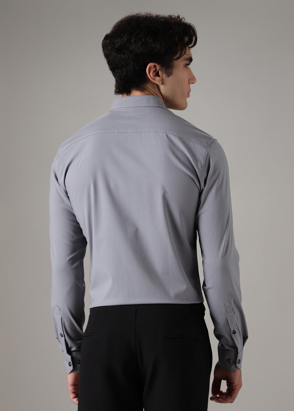 Grey Wrinkle Free Shirt