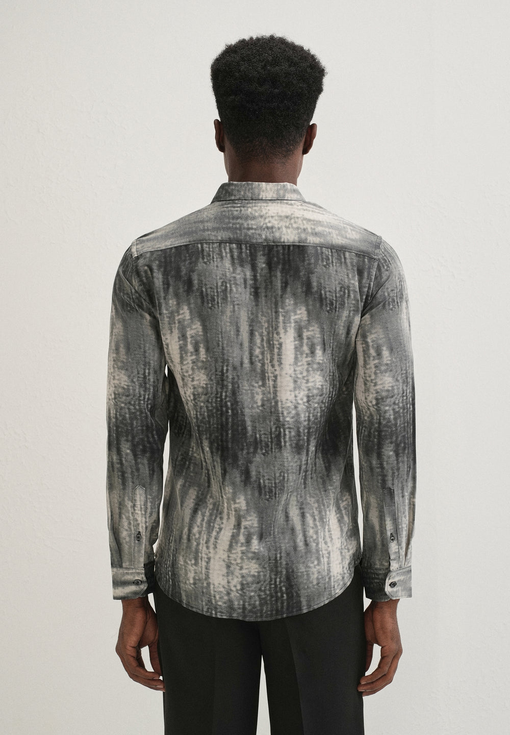 Grey Fade Abstract Printed Shirt