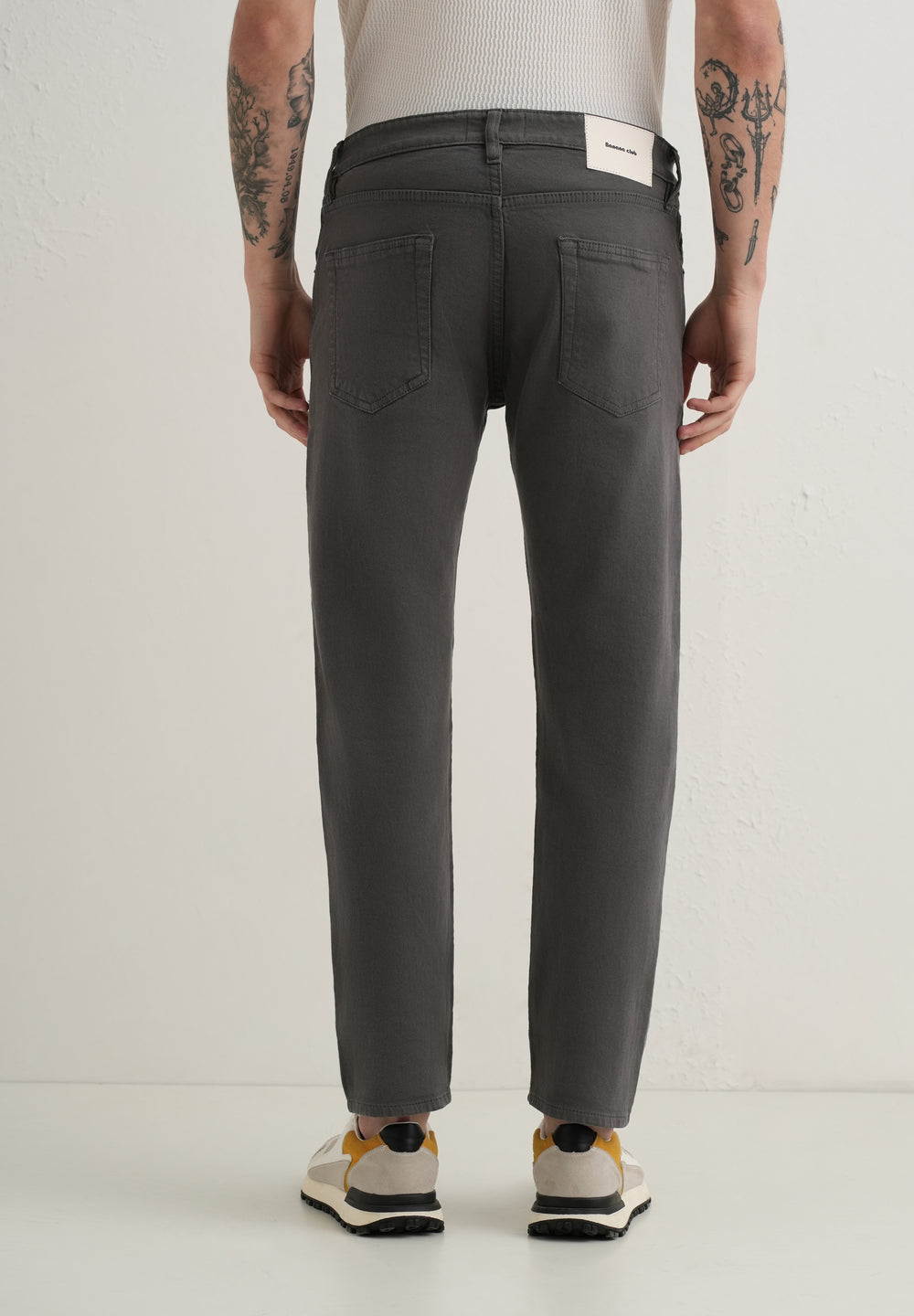Greyish Brown Ankle Slim Fit Denim