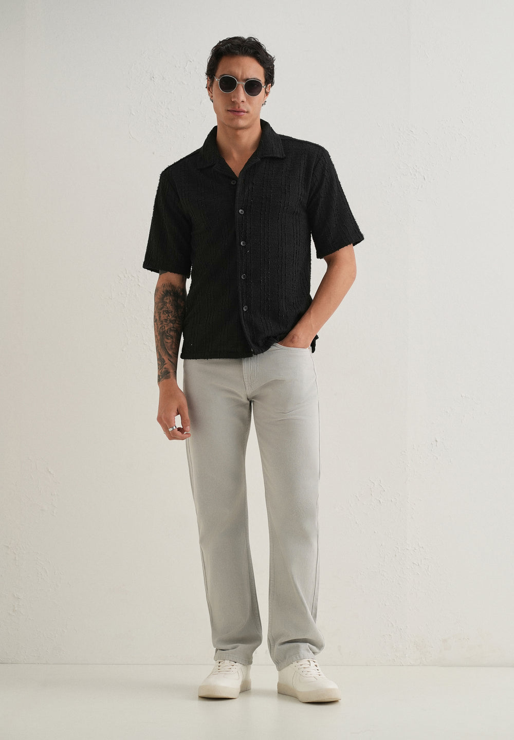 Gris Grey Straight Fit Denim