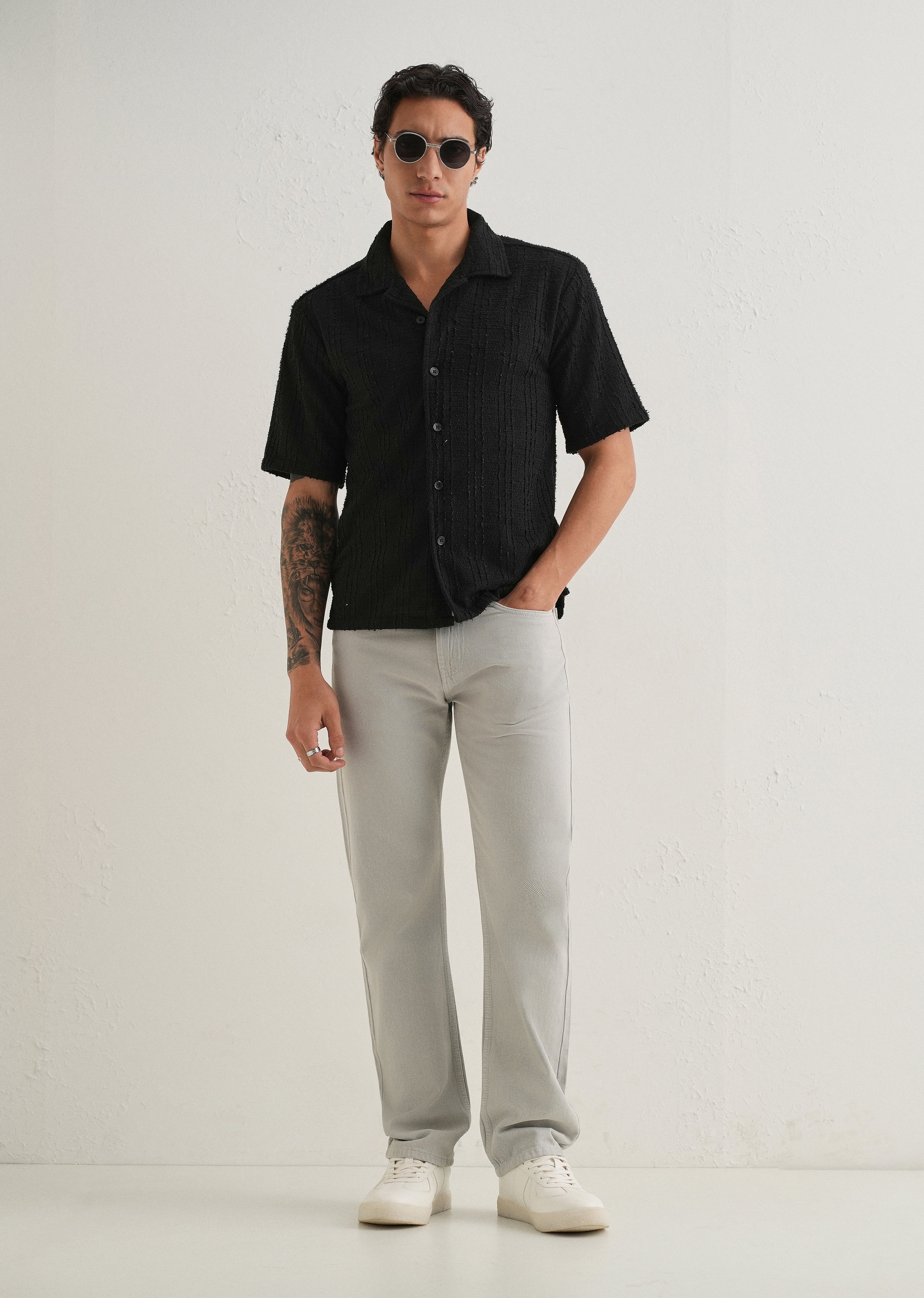 Gris Grey Straight Fit Denim