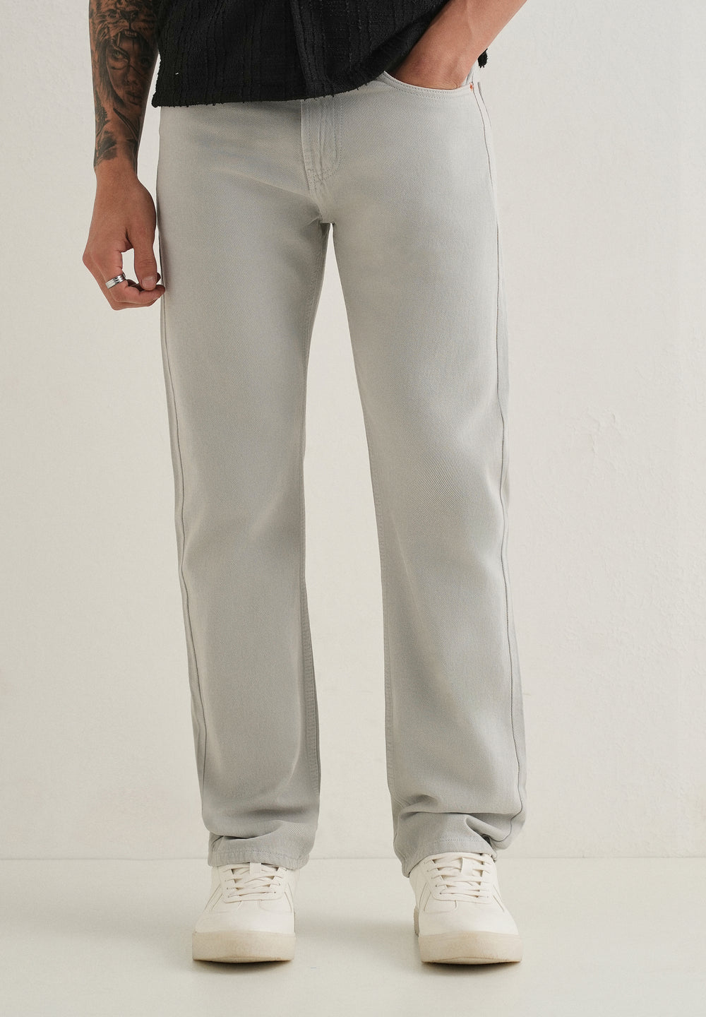 Gris Grey Straight Fit Denim