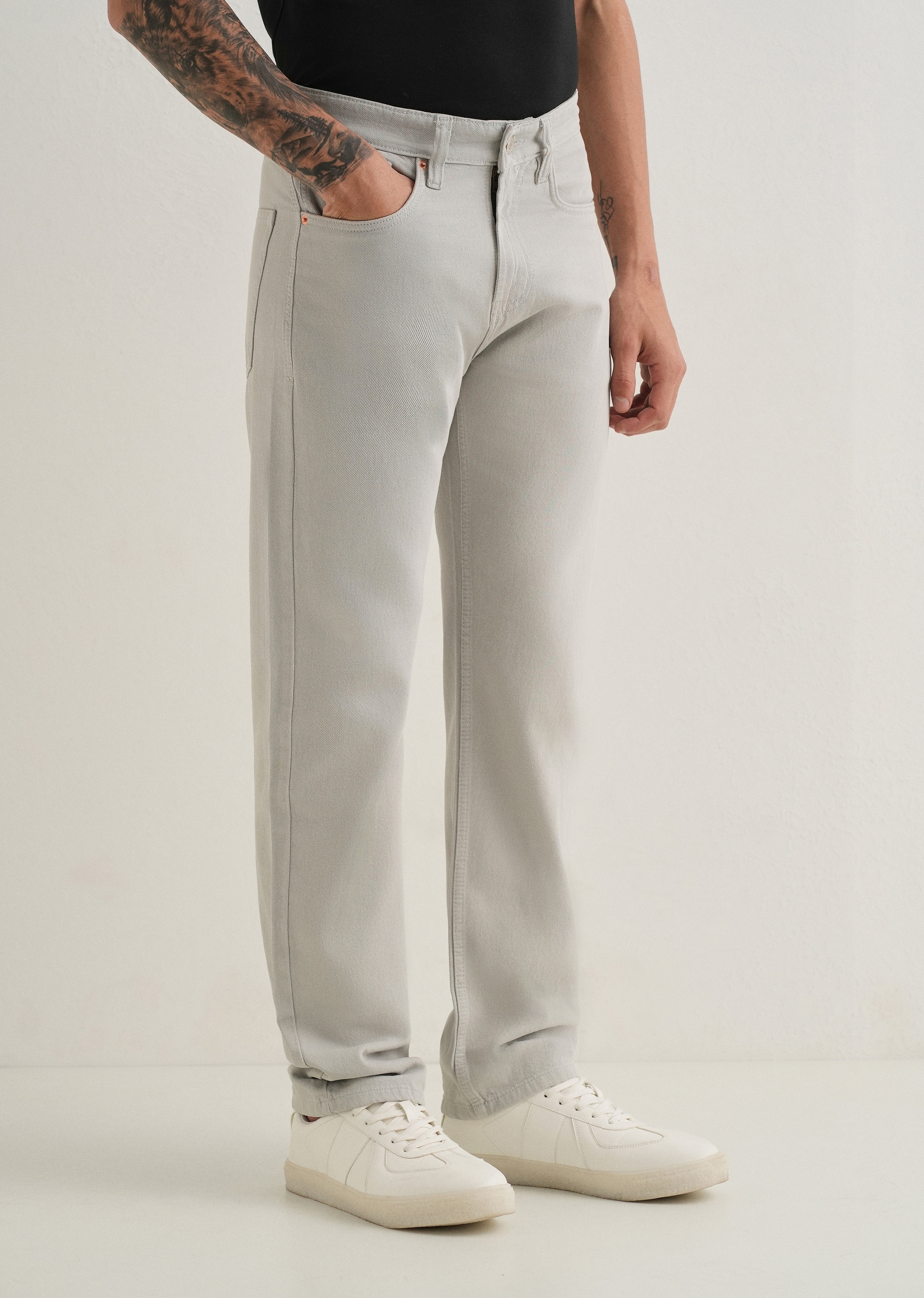 Gris Grey Straight Fit Denim