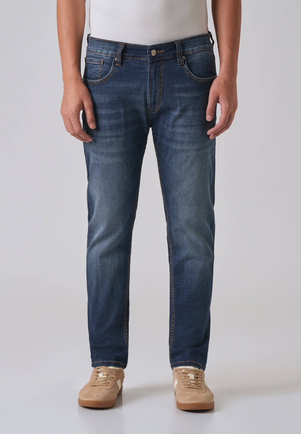 Grunge Blue Slim fit Jeans