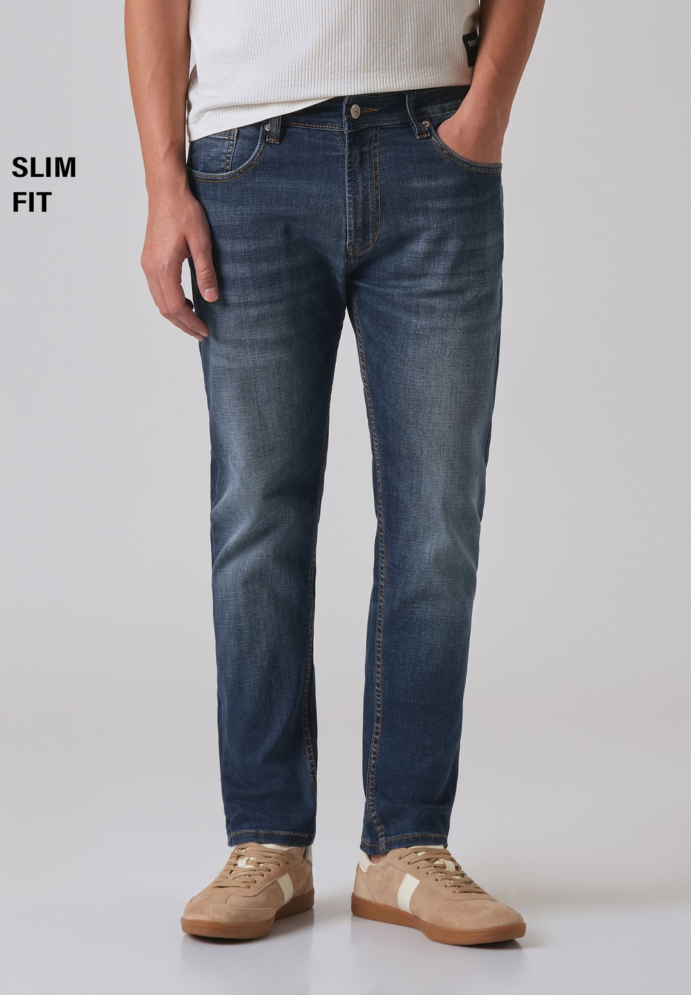 Grunge Blue Slim fit Jeans