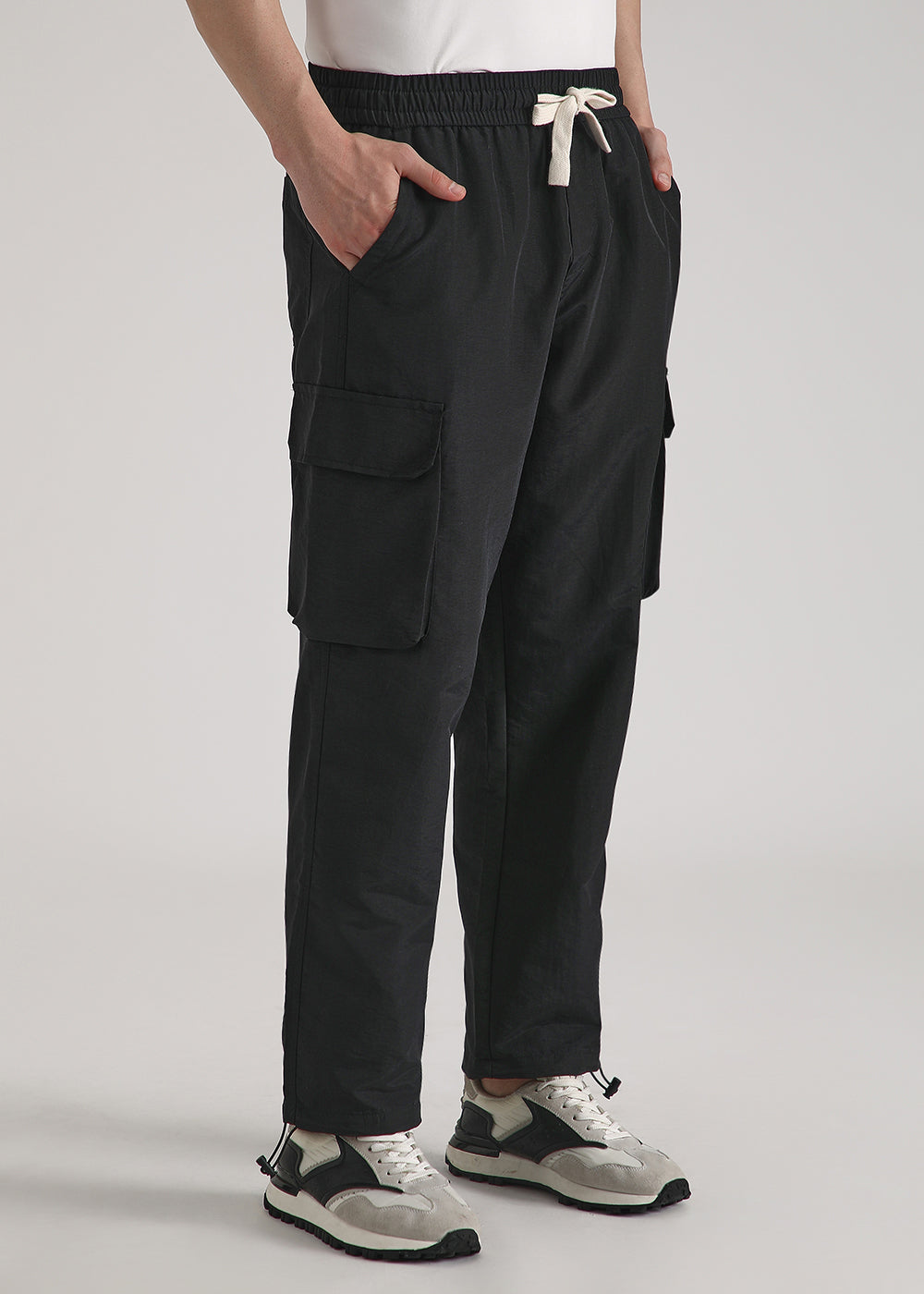 Black Relaxed Fit Track Pant