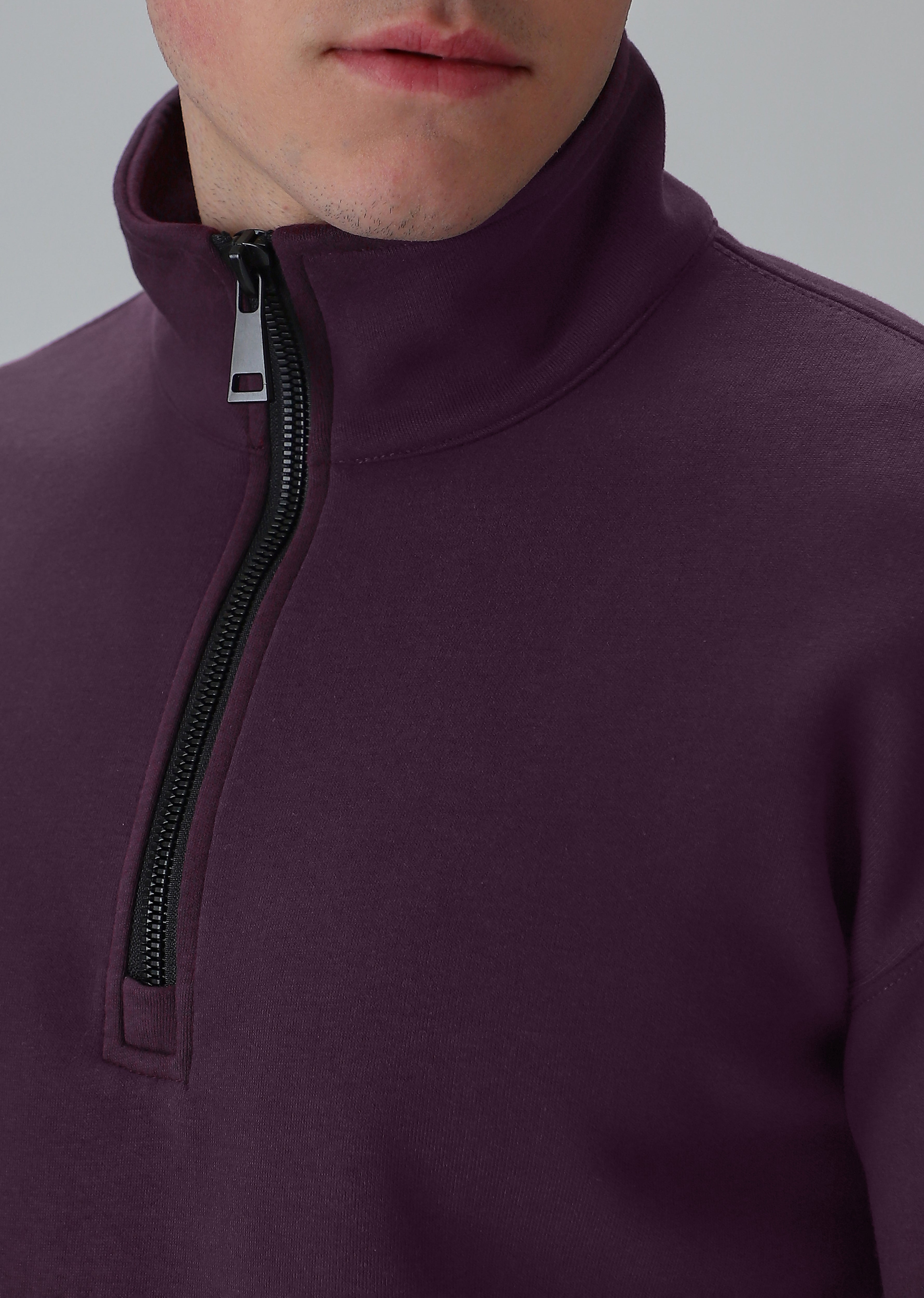 Half Zipped Purple Sweatshirt