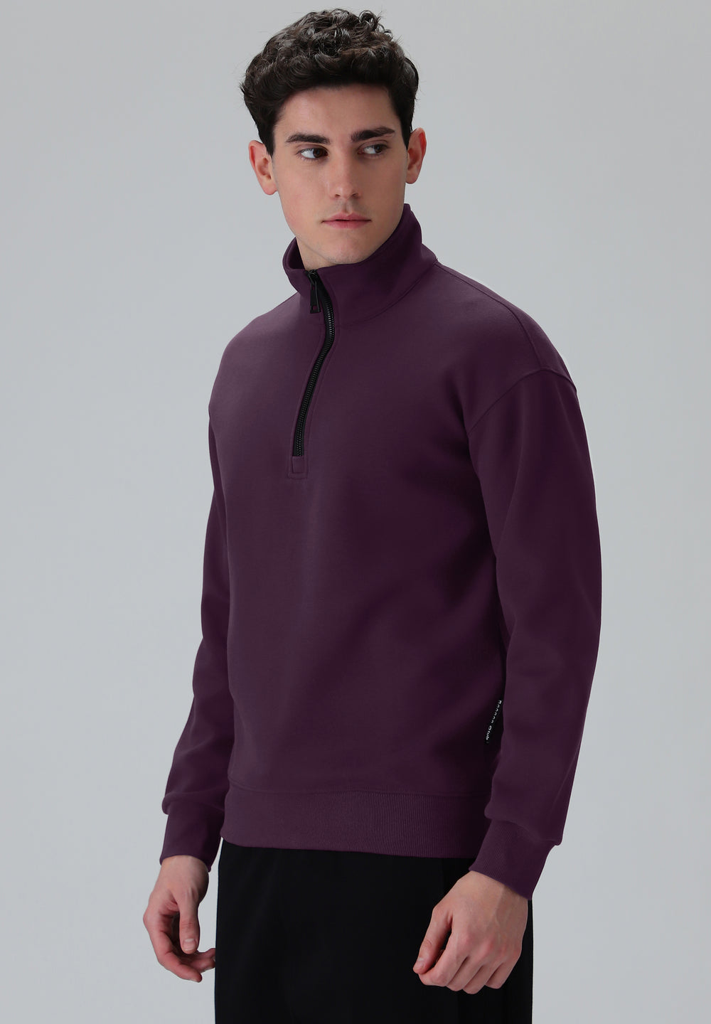 Half Zipped Purple Sweatshirt