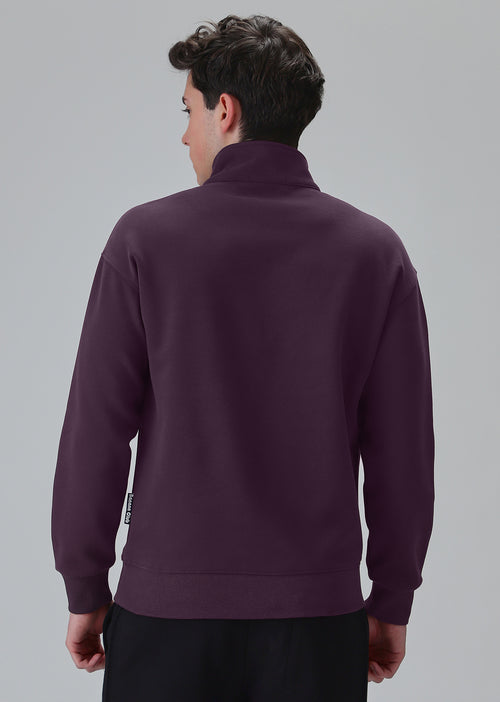 Half Zipped Purple Sweatshirt