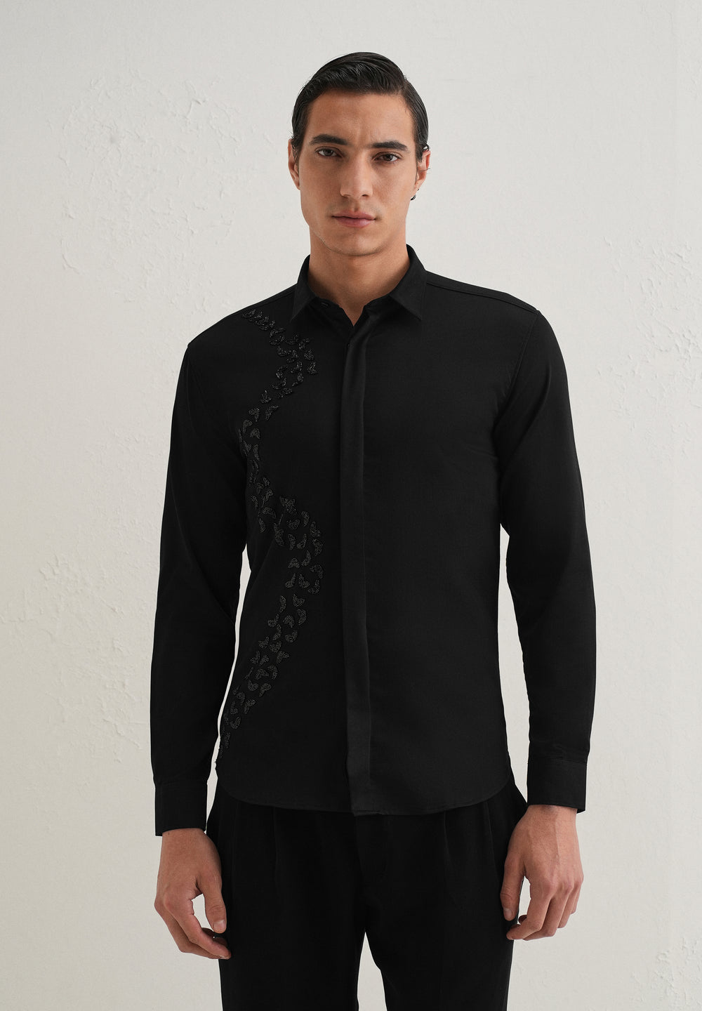 Handcrafted Black Designer Shirt