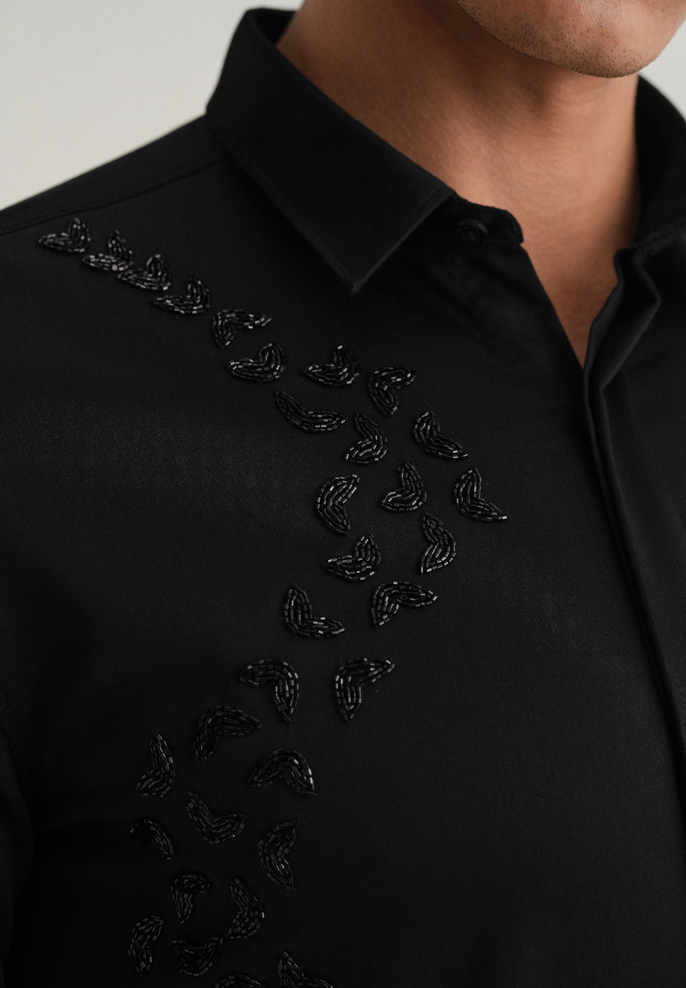 Handcrafted Black Designer Shirt
