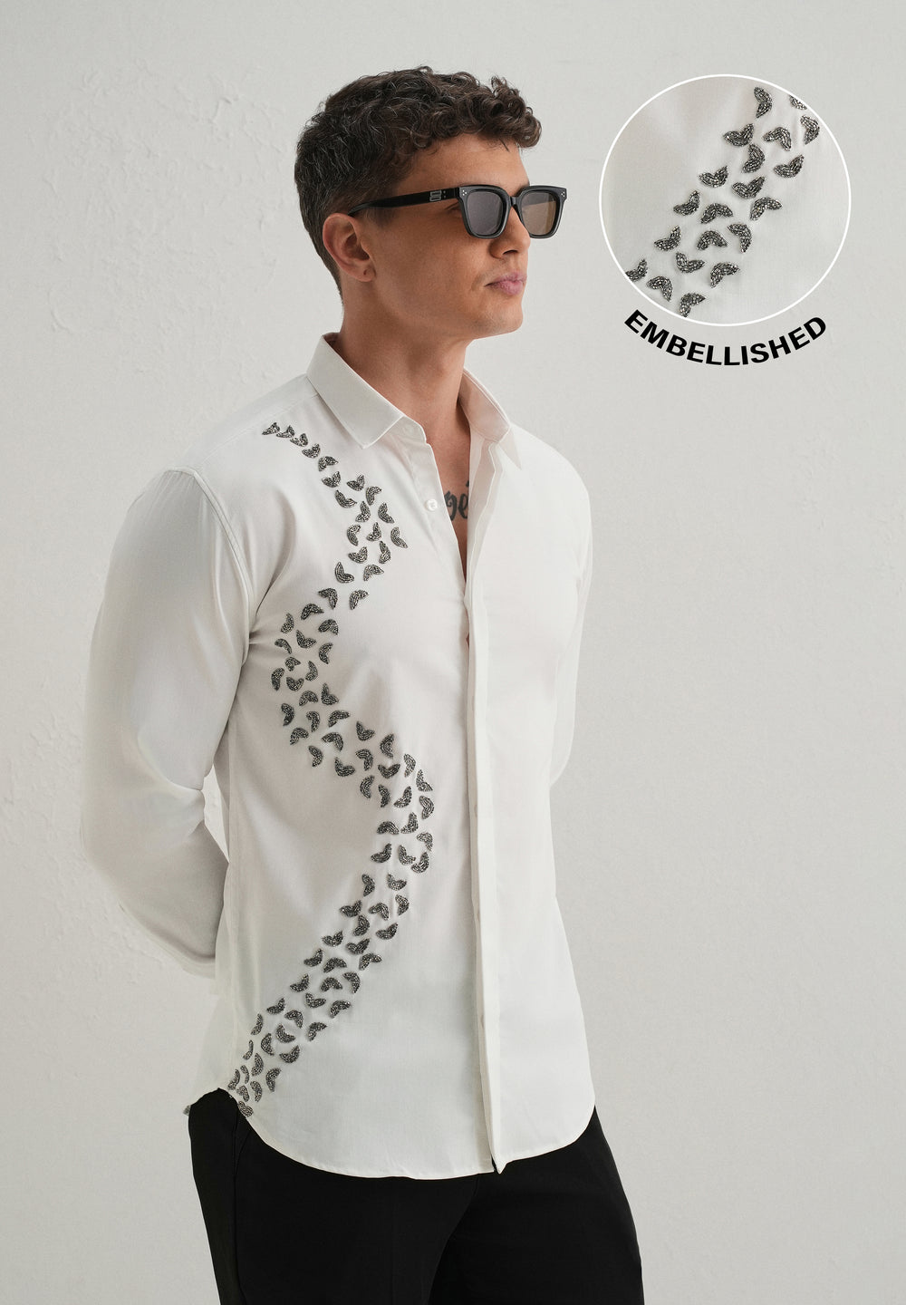 Handcrafted White Designer Shirt