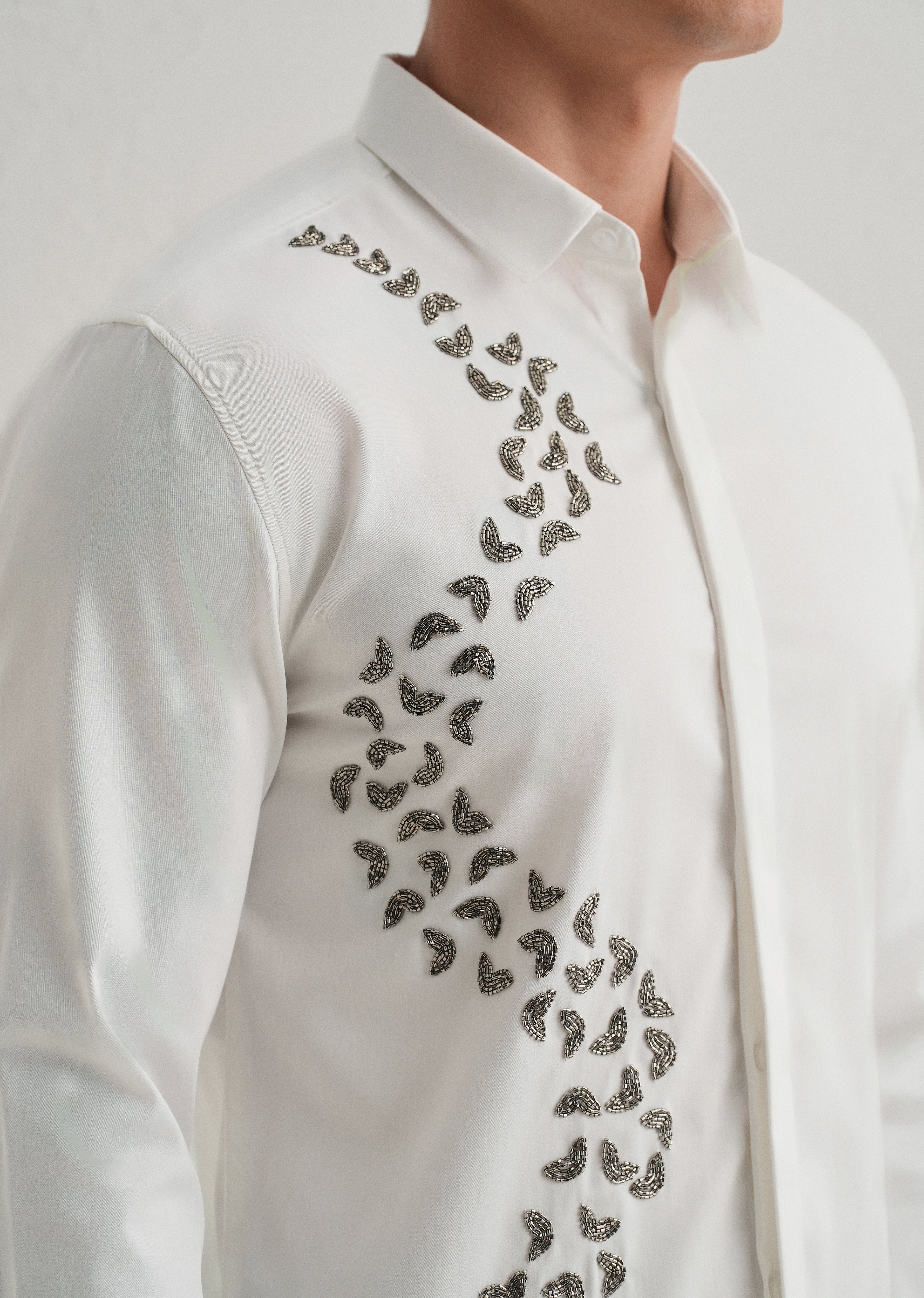Handcrafted White Designer Shirt