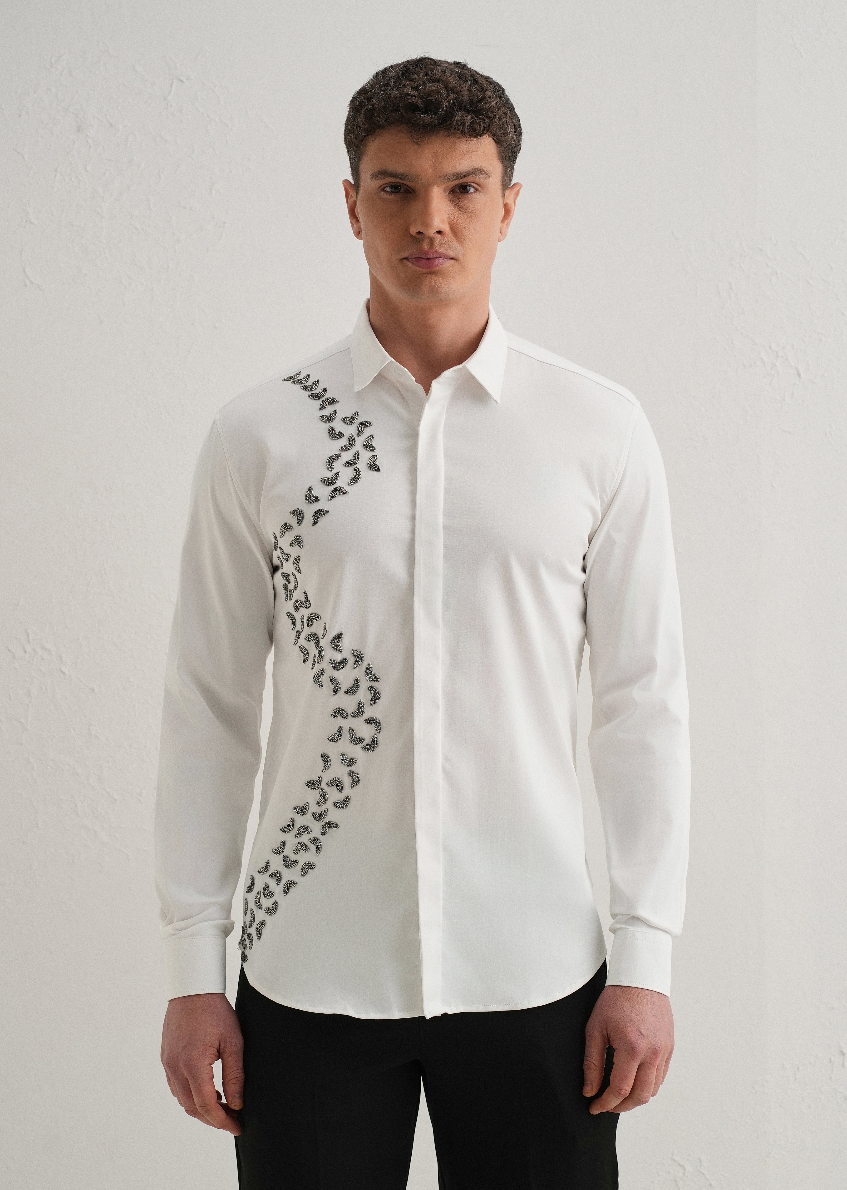Handcrafted White Designer Shirt