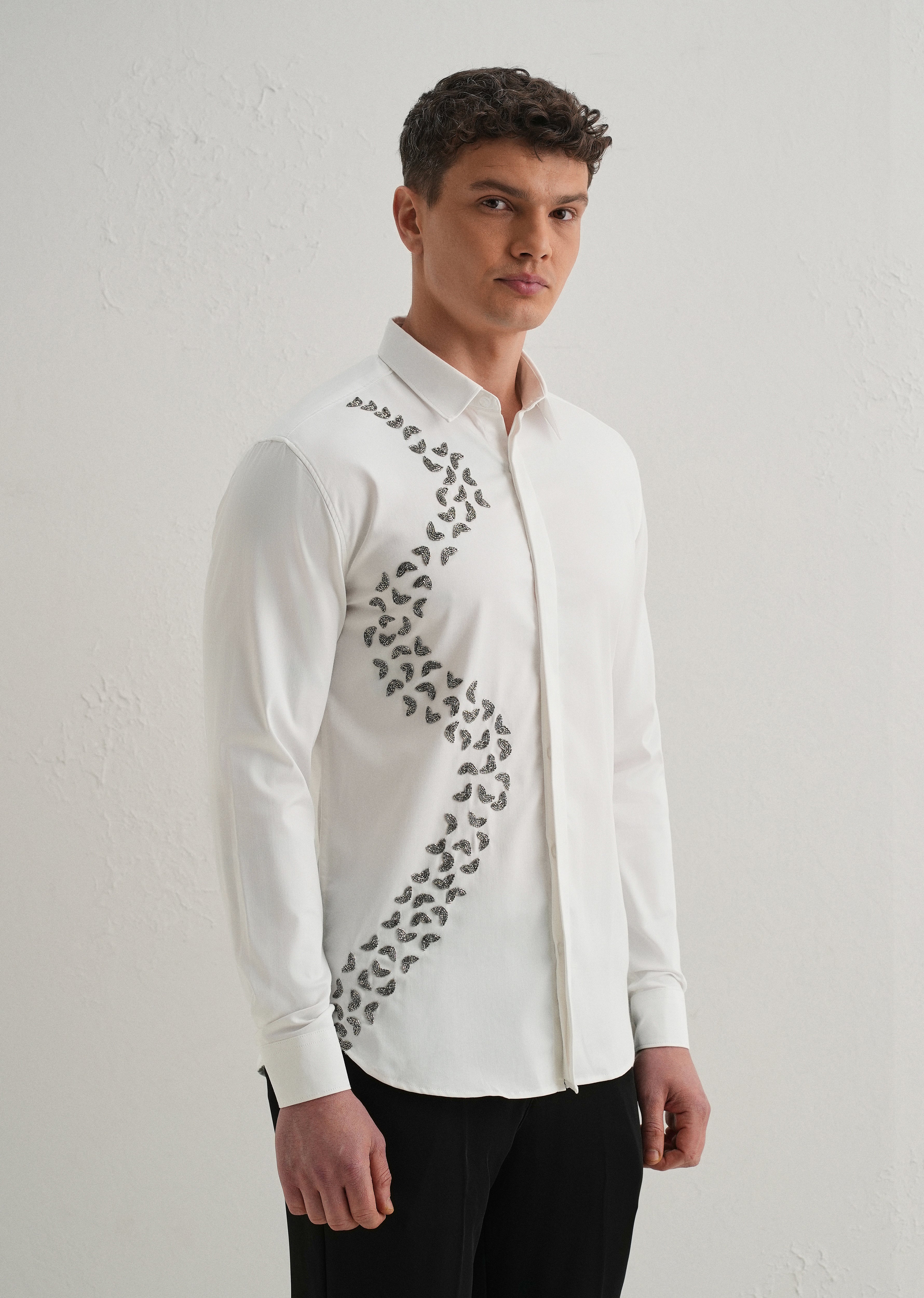 Handcrafted White Designer Shirt