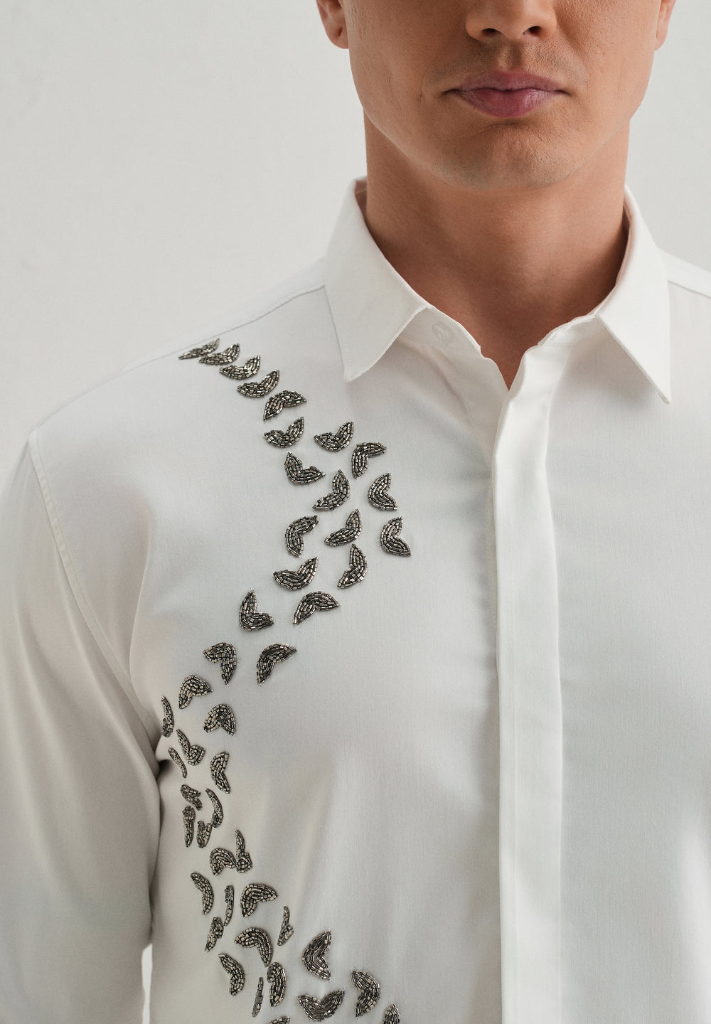 Handcrafted White Designer Shirt