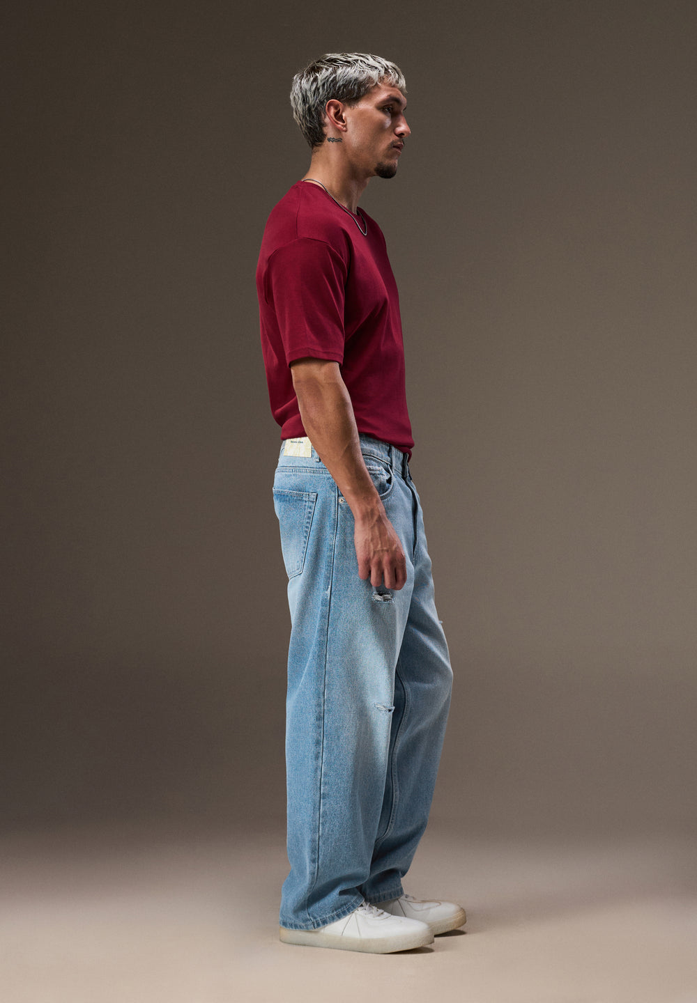 Ice Blue Baggy Fit Jeans