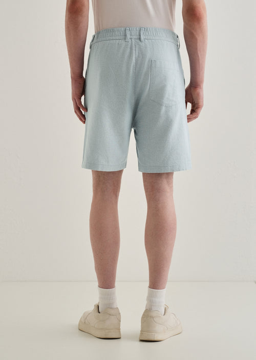 Ice Blue Linen Shorts