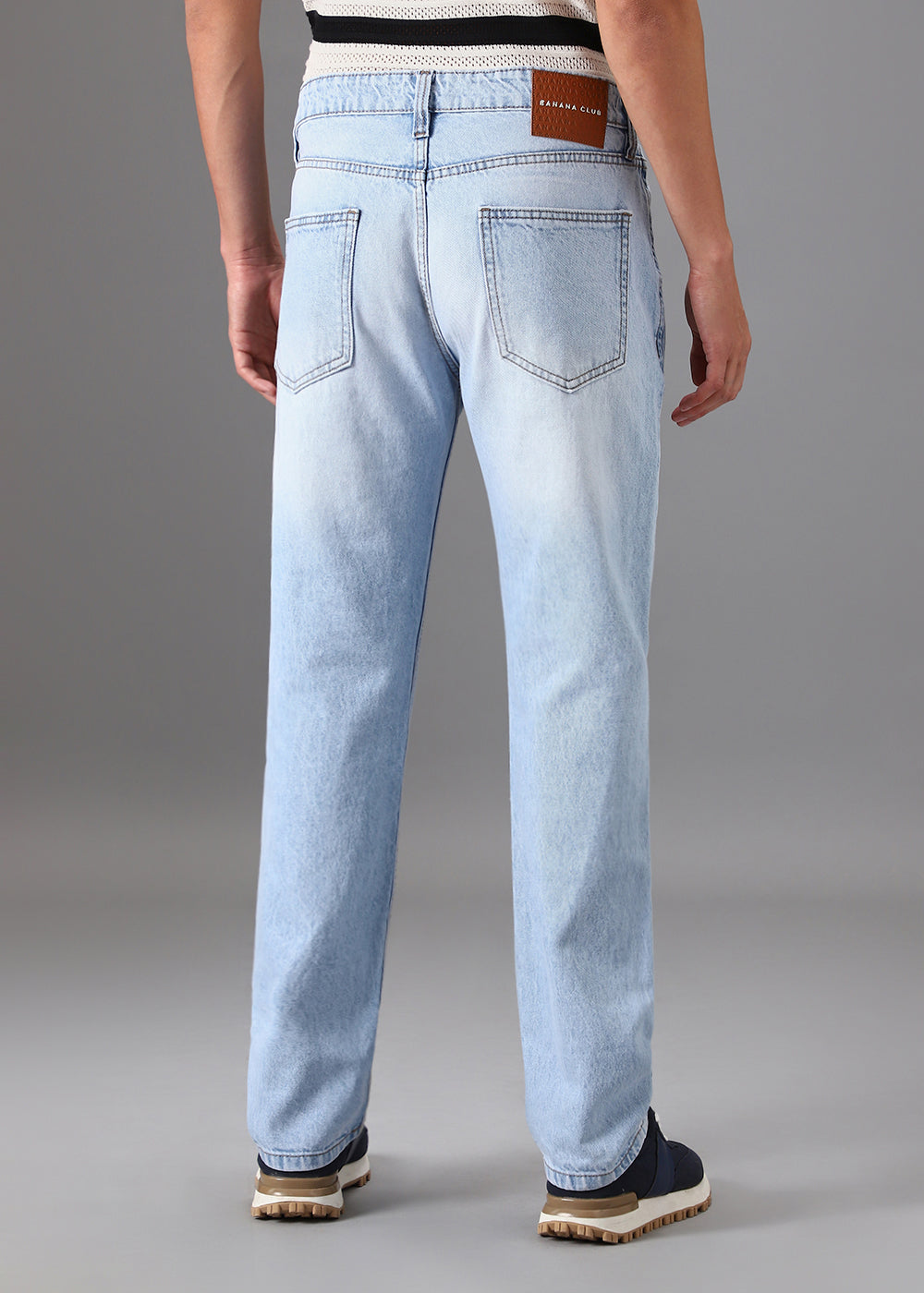 Ice Blue Straight Fit Denim