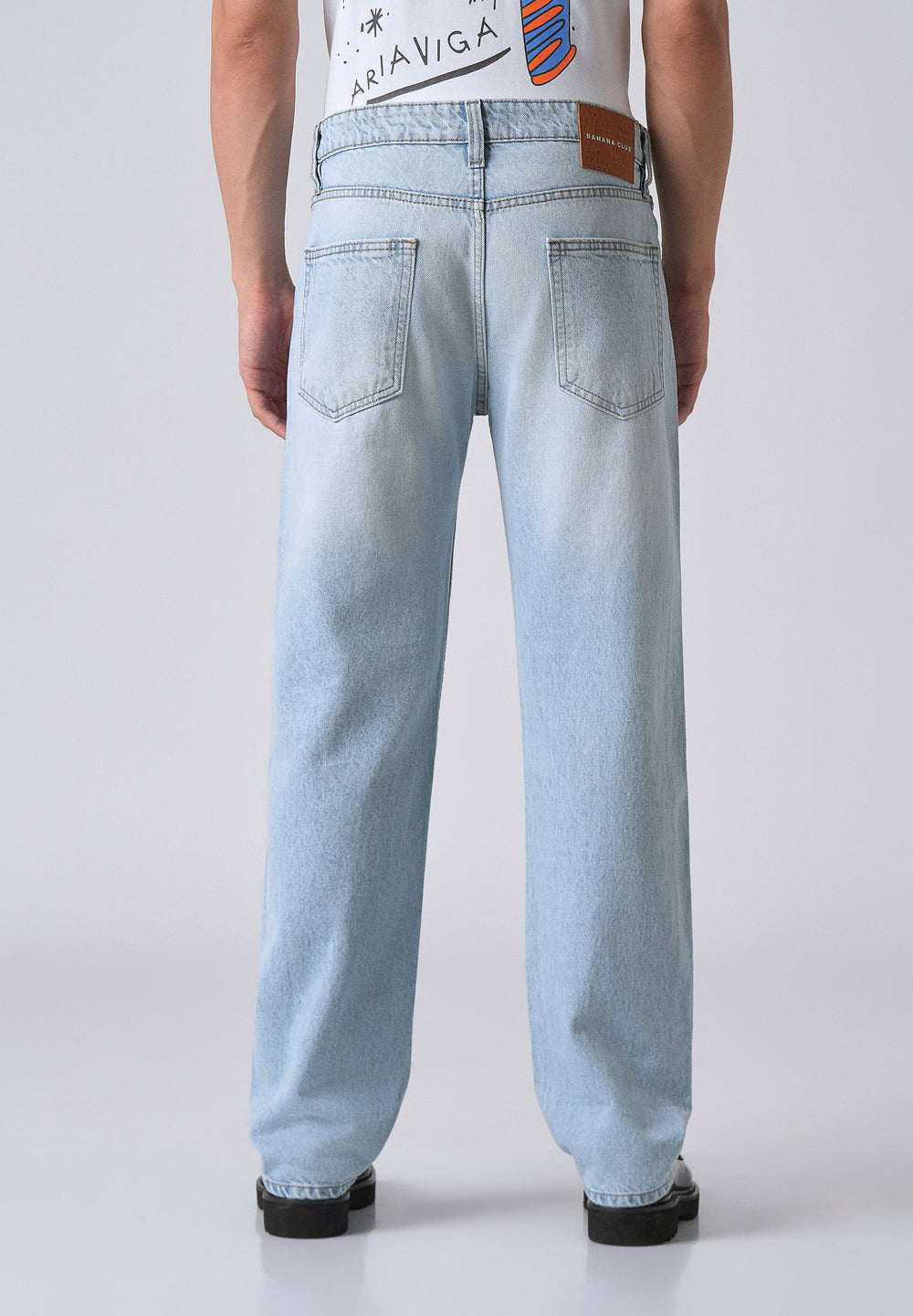Ice Blue Straight Fit Denim