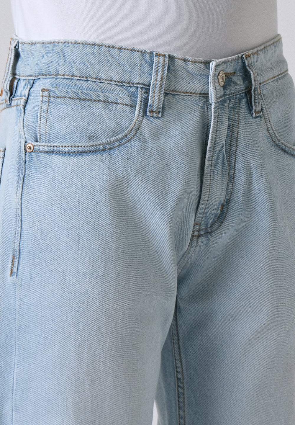 Ice Blue Straight Fit Denim