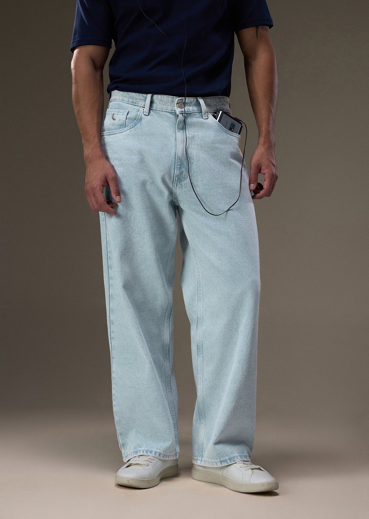 Ice Blue Super Baggy Fit Jeans