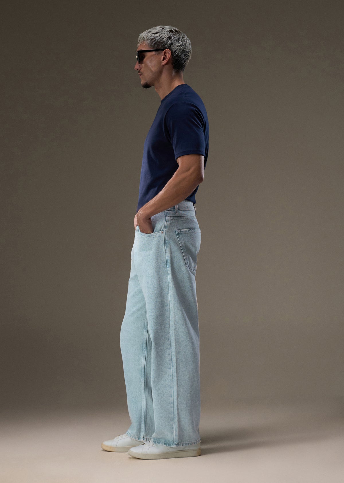 Ice Blue Super Baggy Fit Jeans