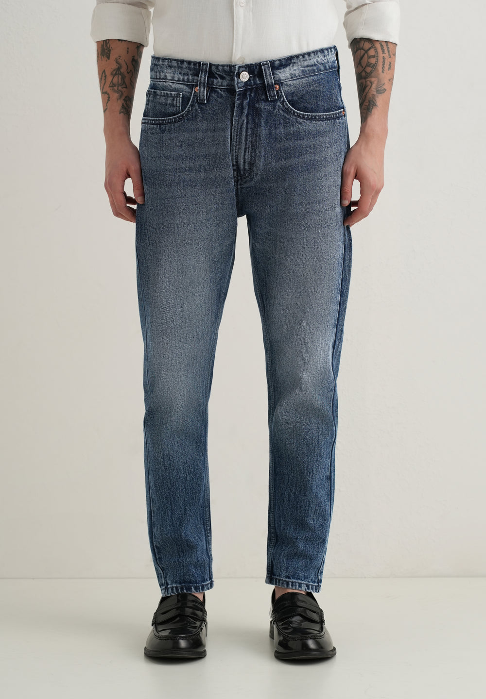 Ice Dark Blue Straight Fit Jeans