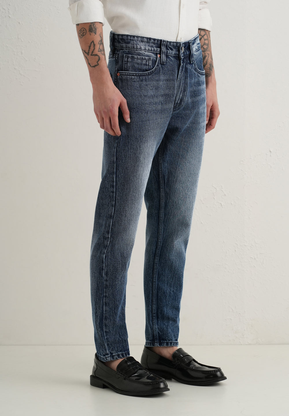 Ice Dark Blue Straight Fit Jeans