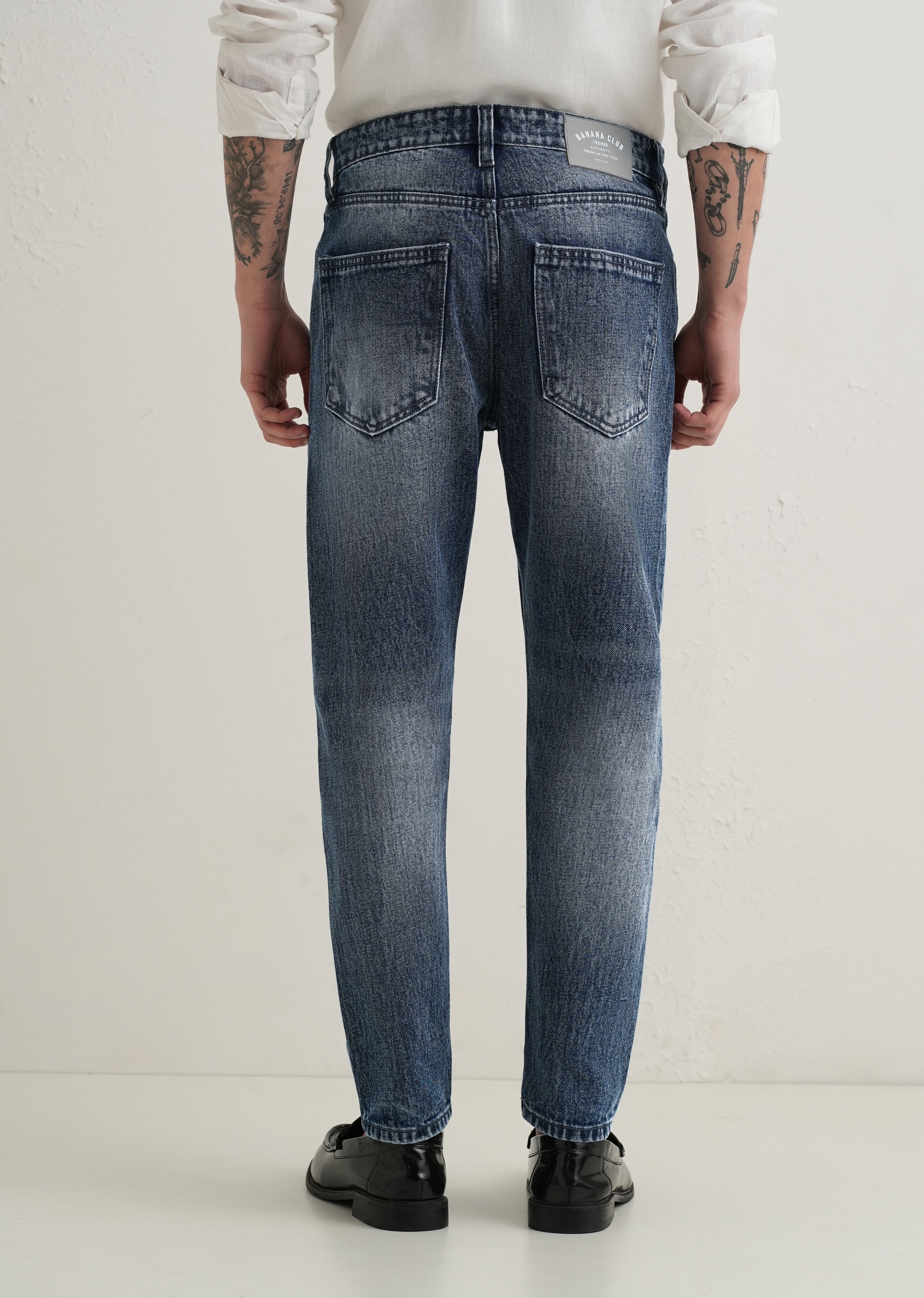 Ice Dark Blue Straight Fit Jeans