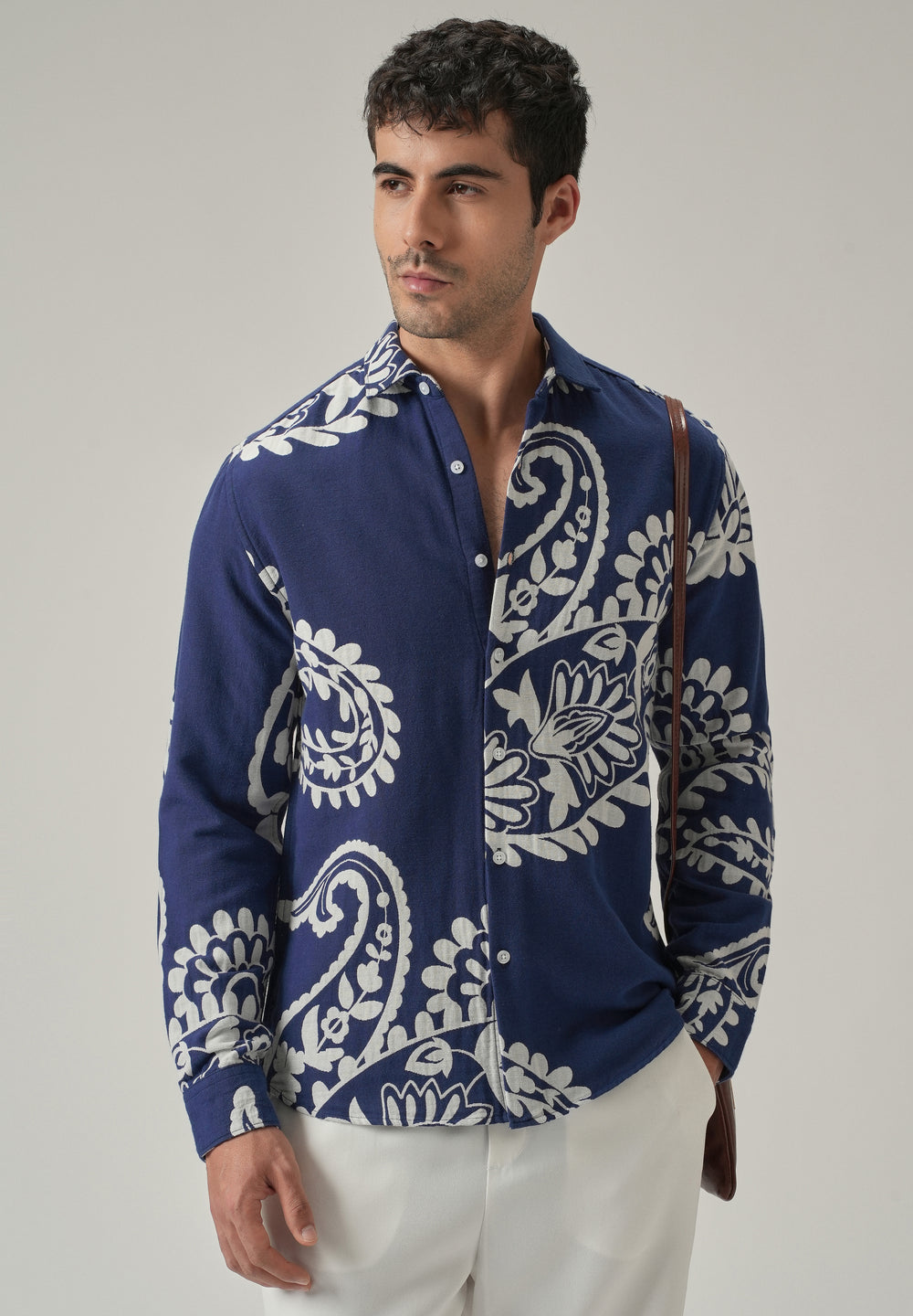 Indigo Paisley Pattern Shirt