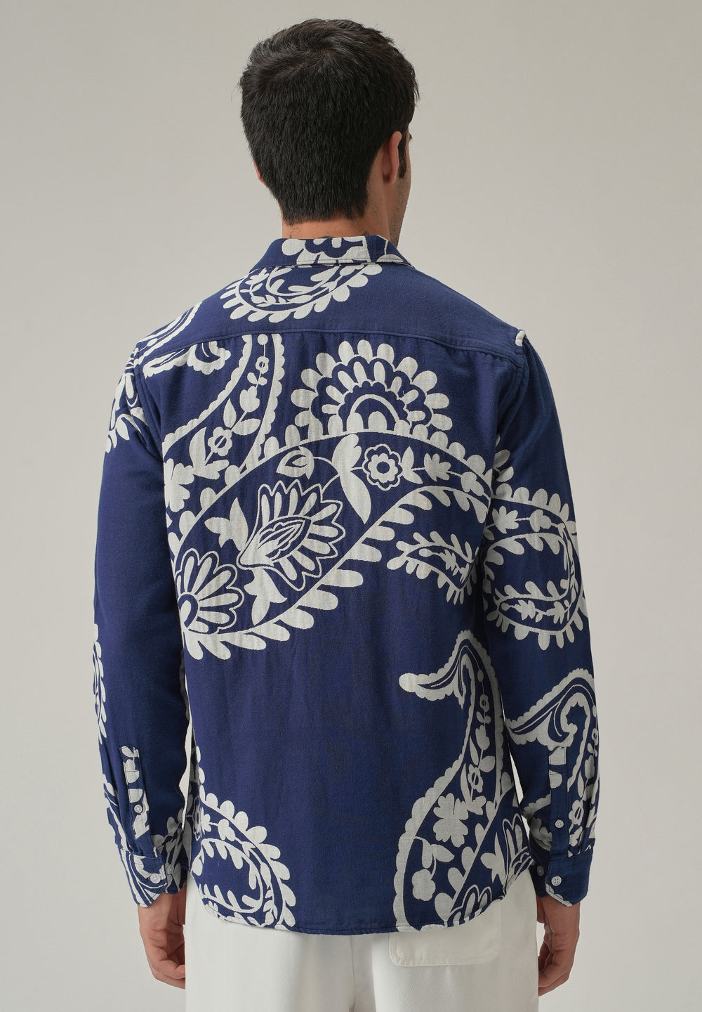 Indigo Paisley Pattern Shirt