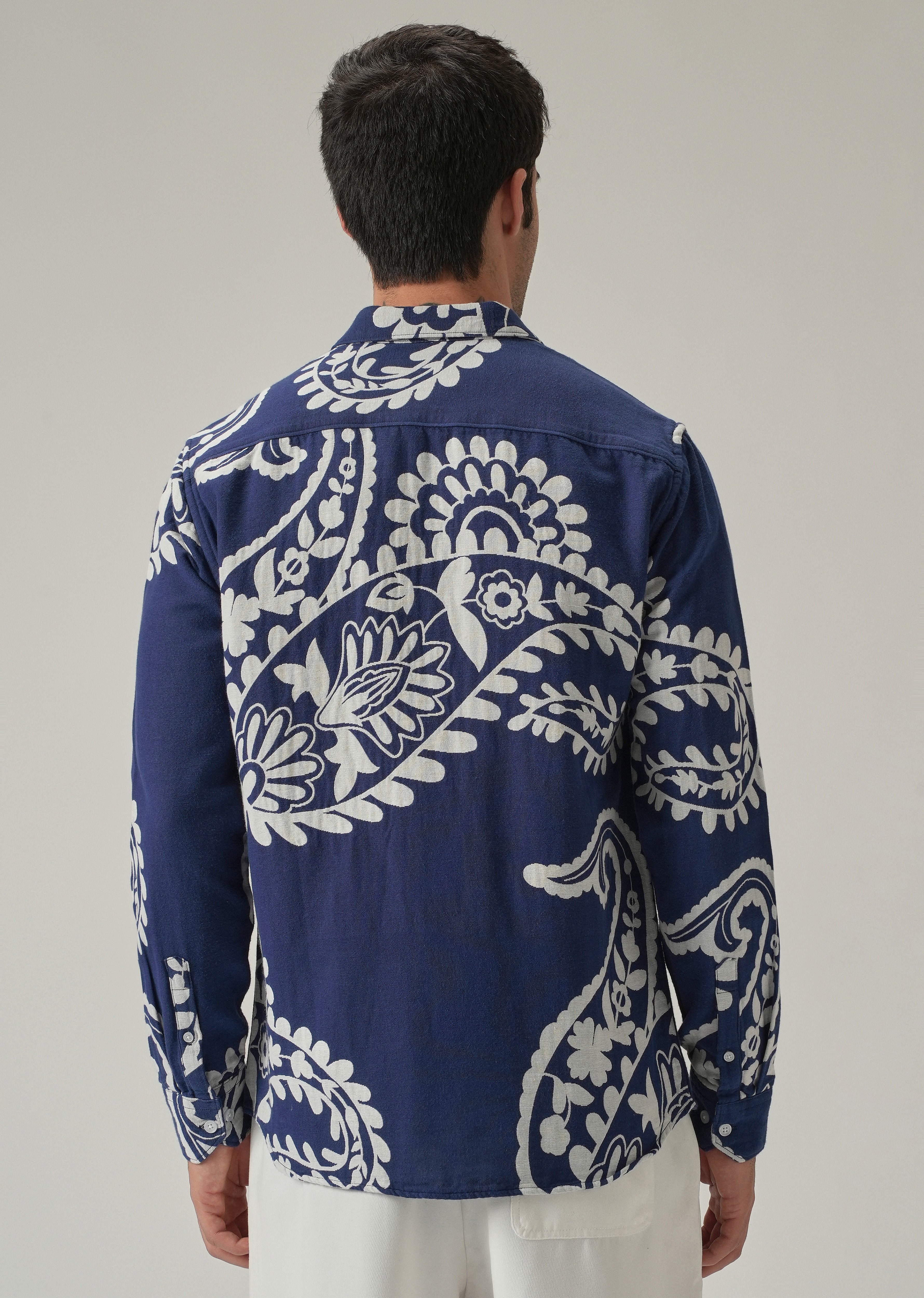 Indigo Paisley Pattern Shirt