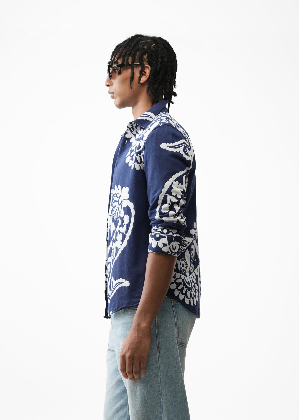 Indigo Pattern Paisley Shirt