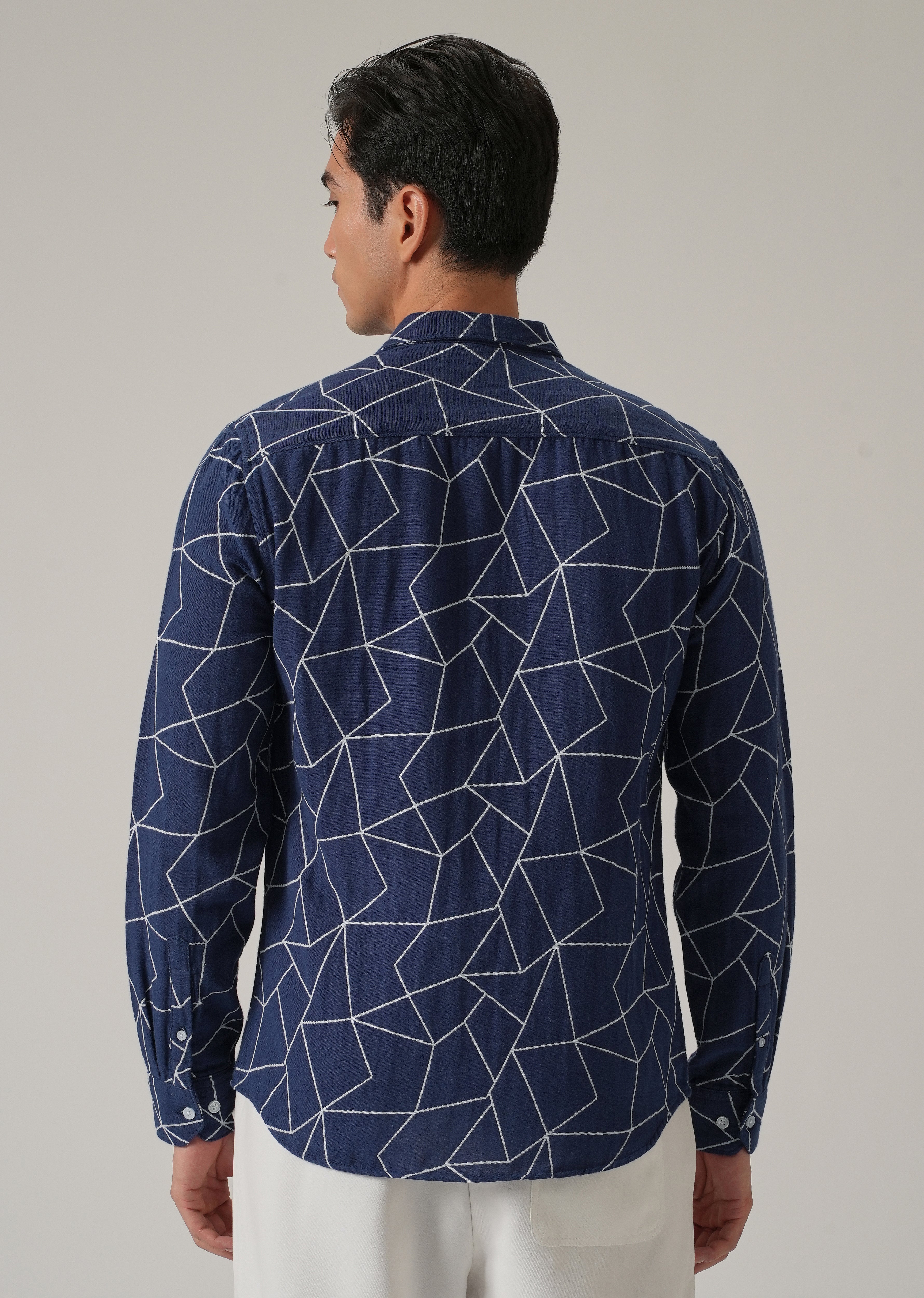 Indigo Prism Pattern Shirt