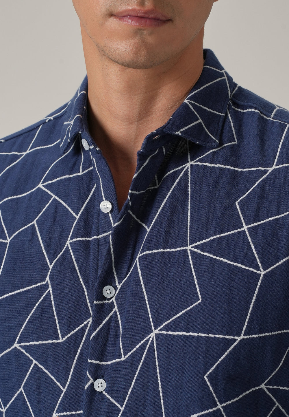 Indigo Prism Pattern Shirt