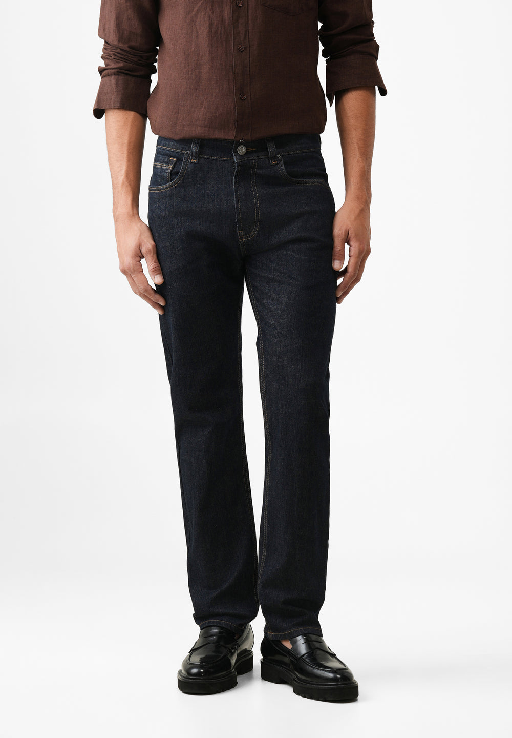 Indigo Slim Straight Fit Jeans