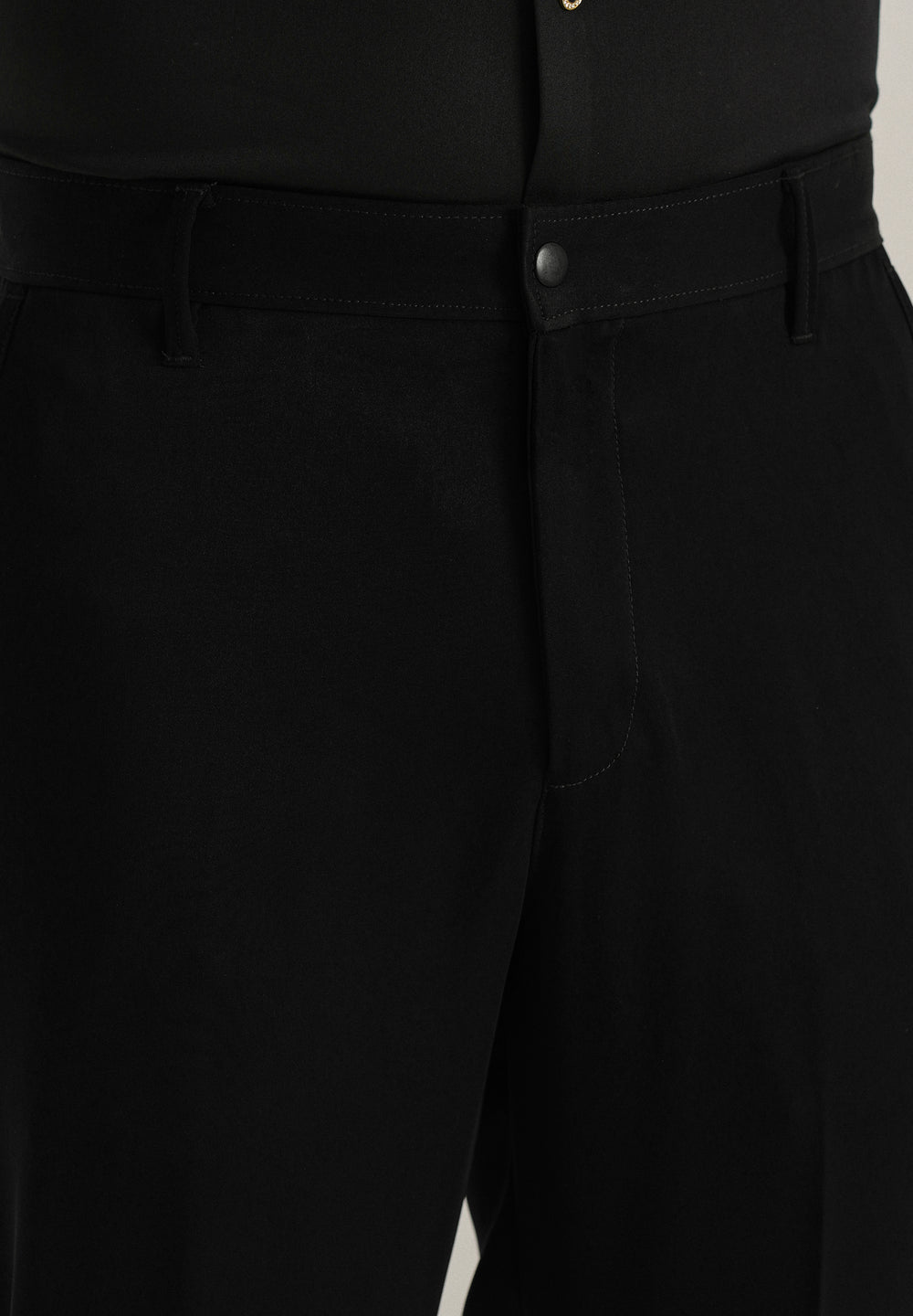 Ink Black Plain Slim Fit Trouser